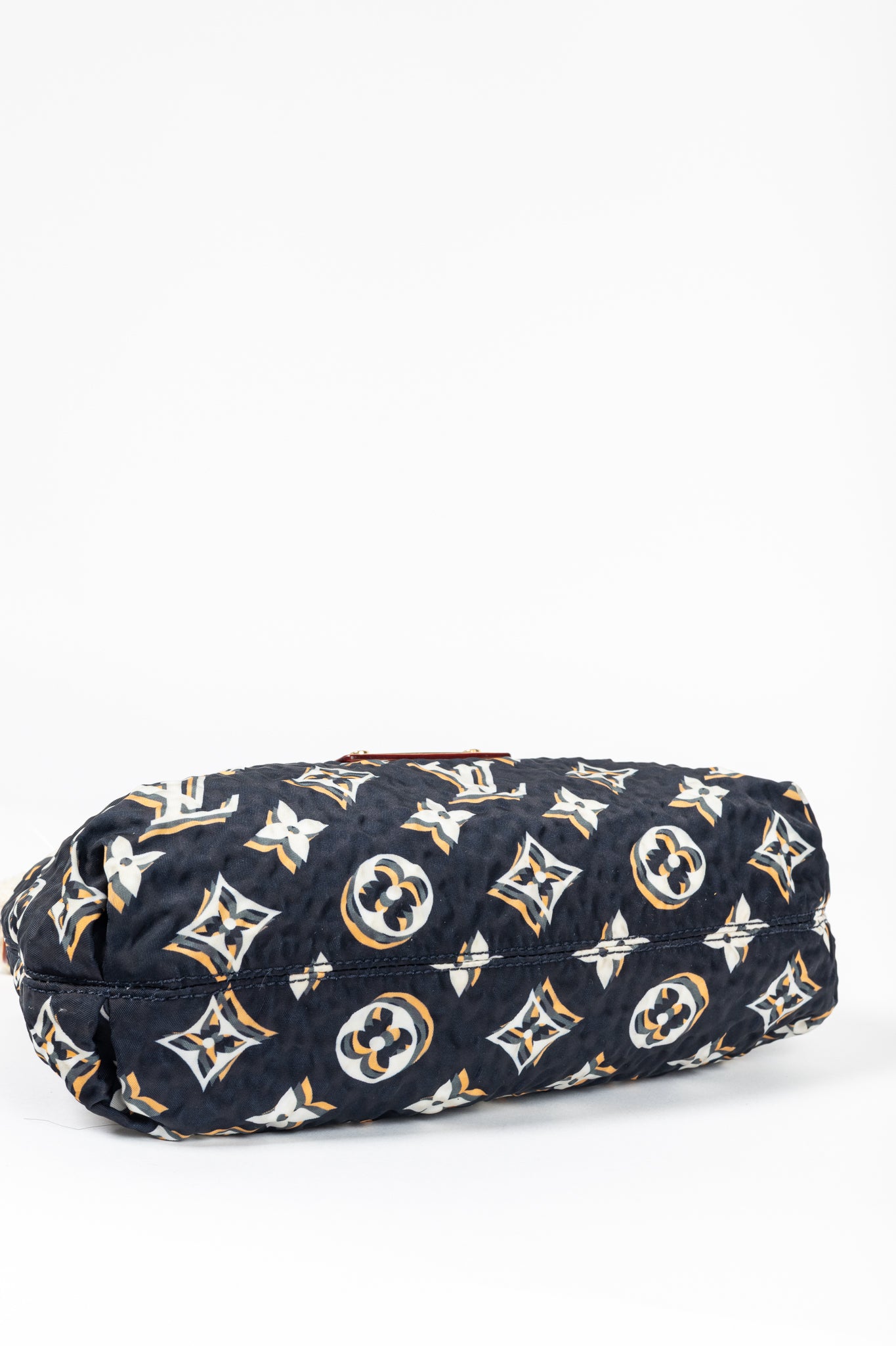 Cruise 2010 Bulles PM Navy Nylon Monogram Handbag