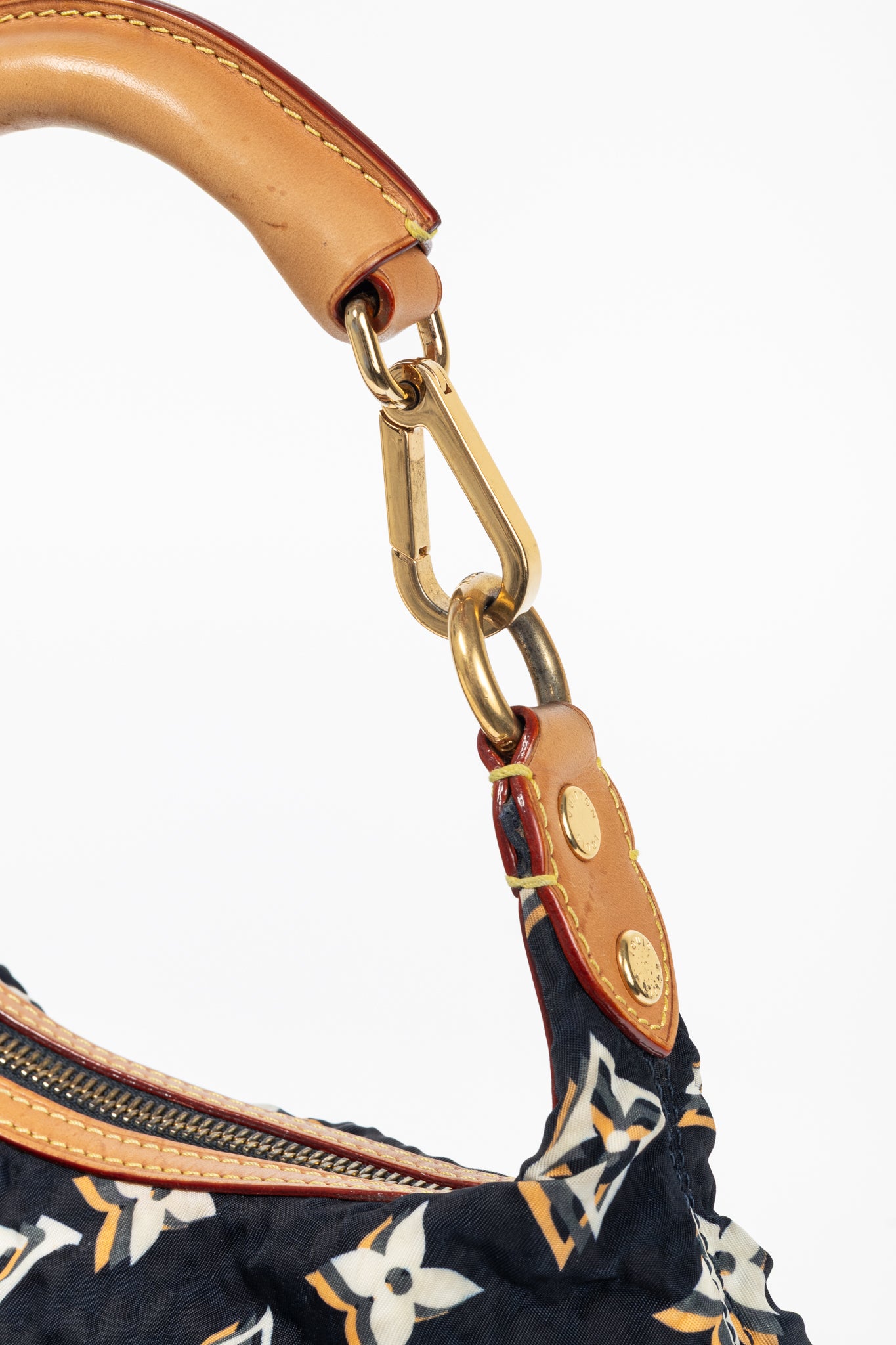 Cruise 2010 Bulles PM Navy Nylon Monogram Handbag
