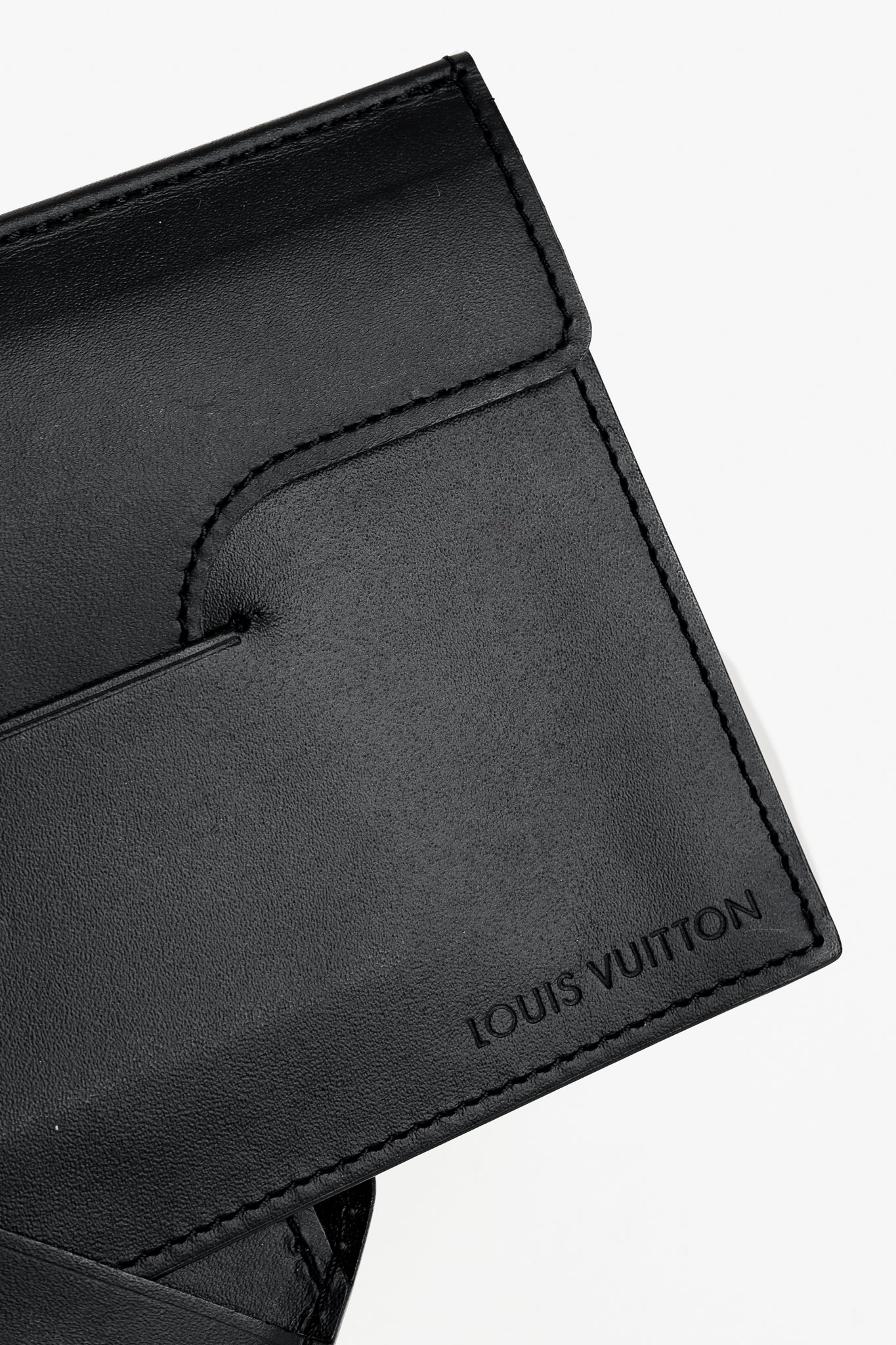 Anouchka PM Black Mini Monogram Glace Leather Wallet