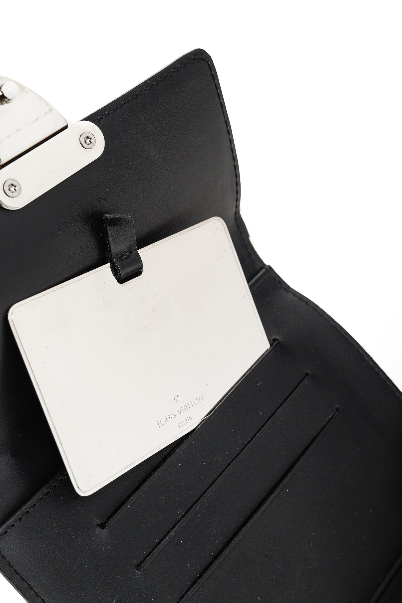 Anouchka PM Black Mini Monogram Glace Leather Wallet