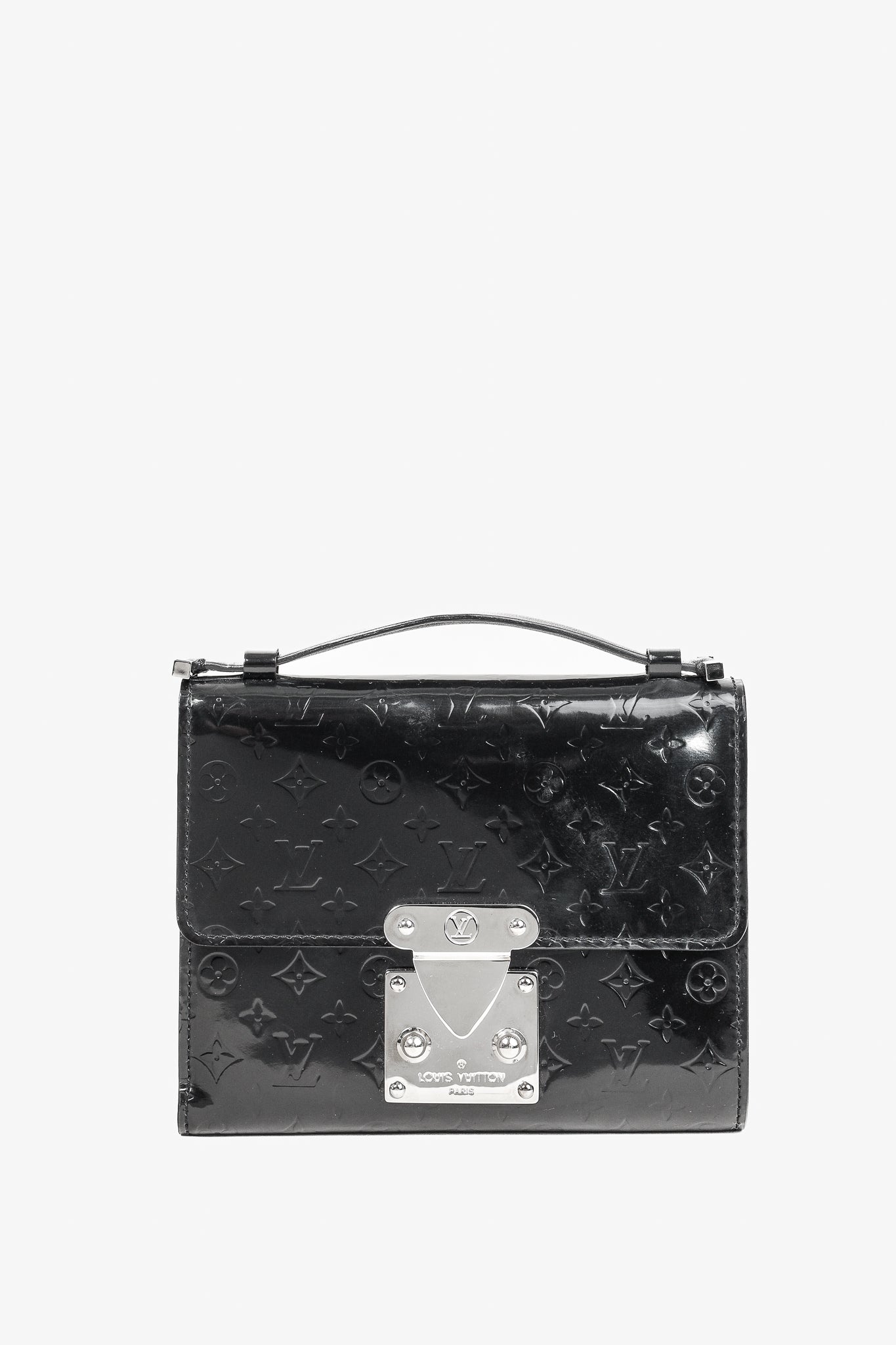 Anouchka PM Black Mini Monogram Glace Leather Wallet