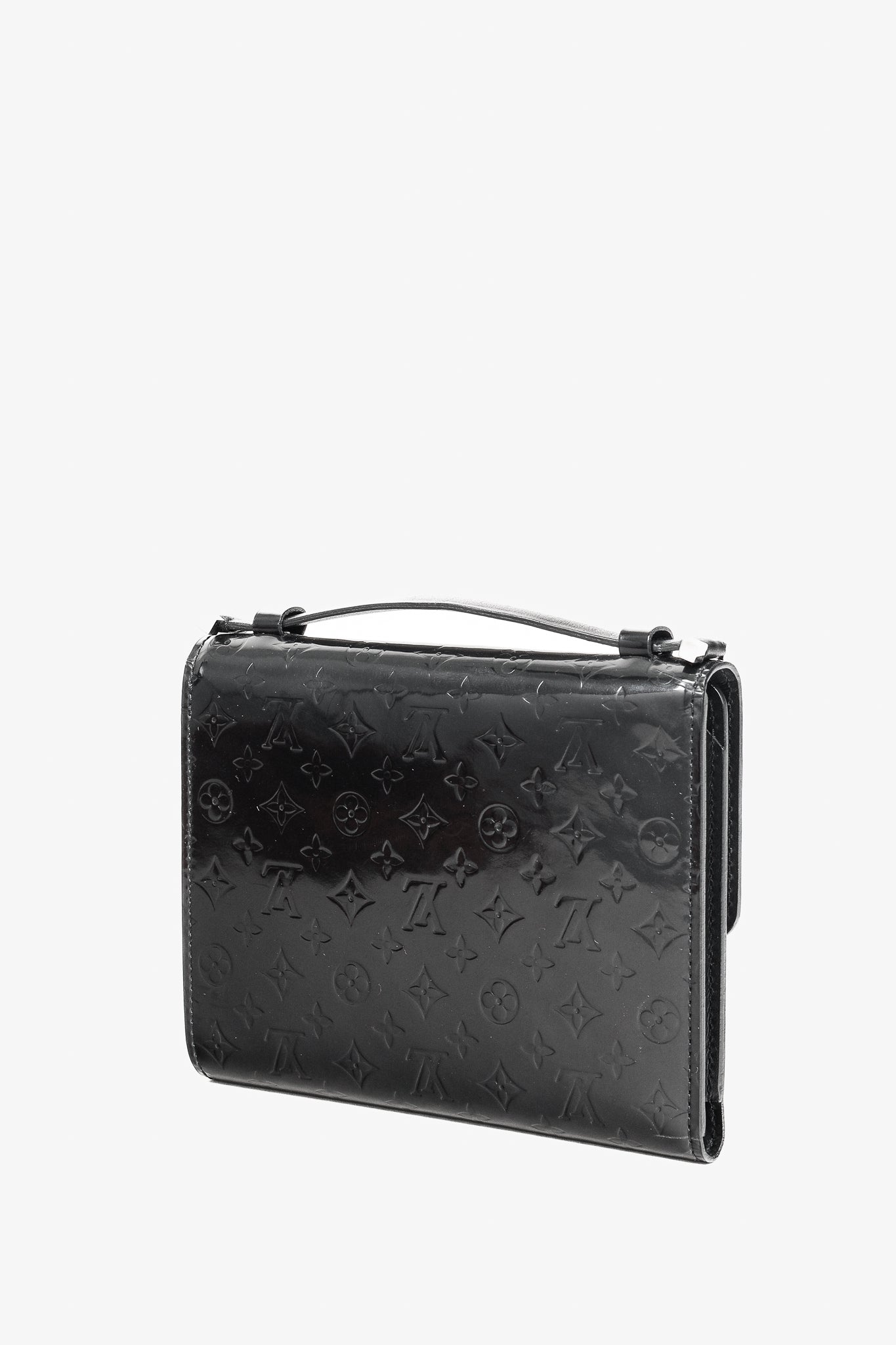 Anouchka PM Black Mini Monogram Glace Leather Wallet