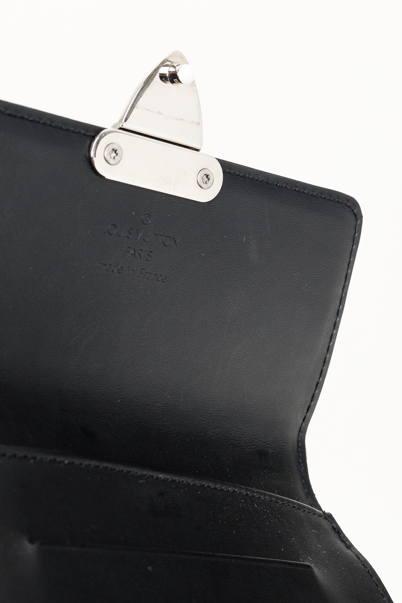Anouchka PM Black Mini Monogram Glace Leather Wallet