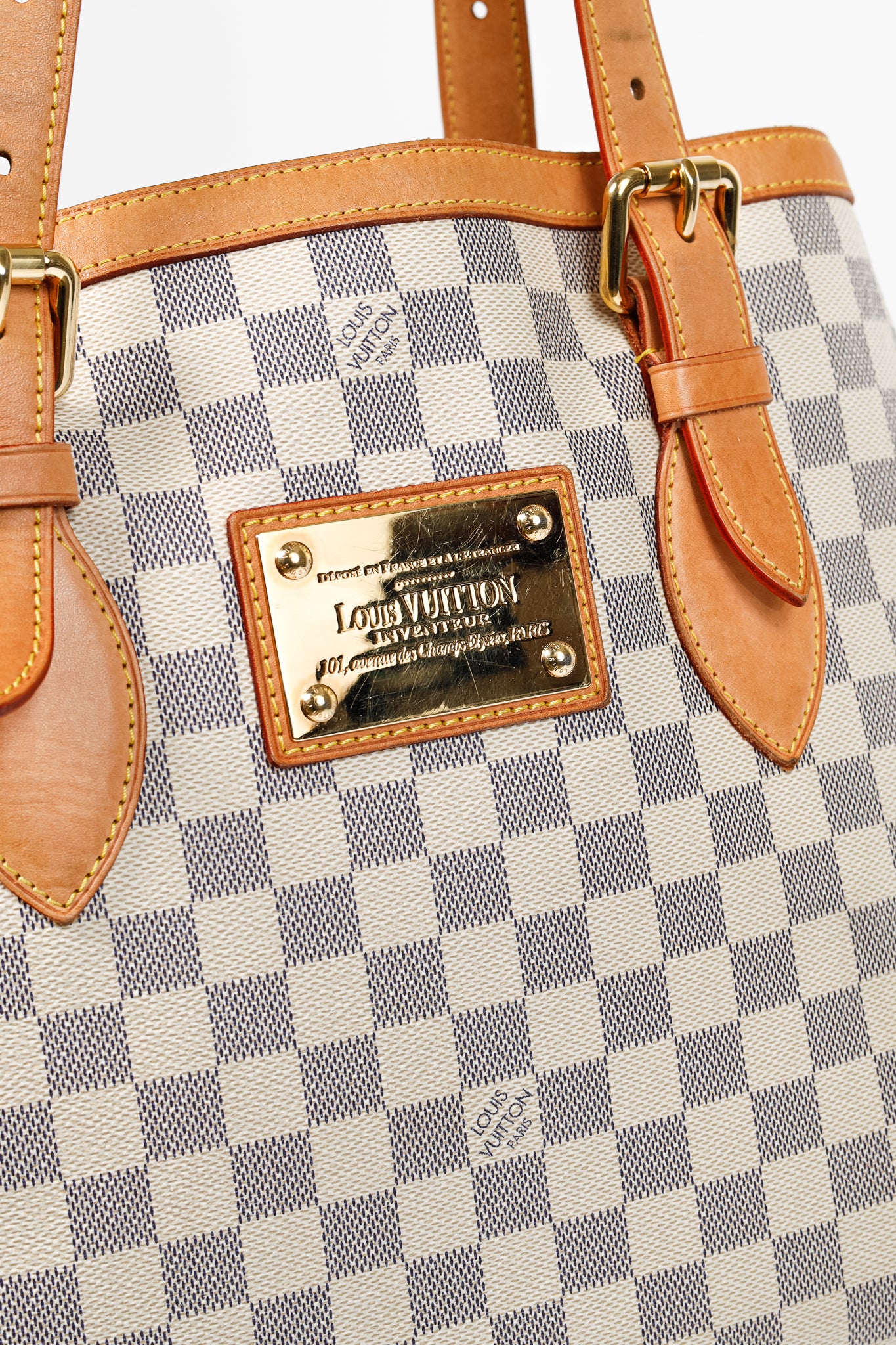 Hampstead MM Damier Azur Canvas Tote