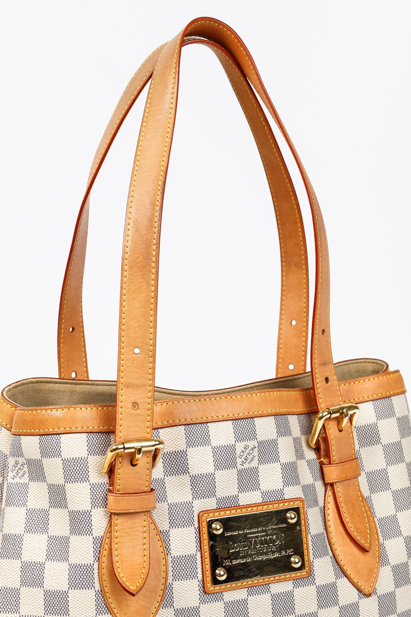 Hampstead MM Damier Azur Canvas Tote