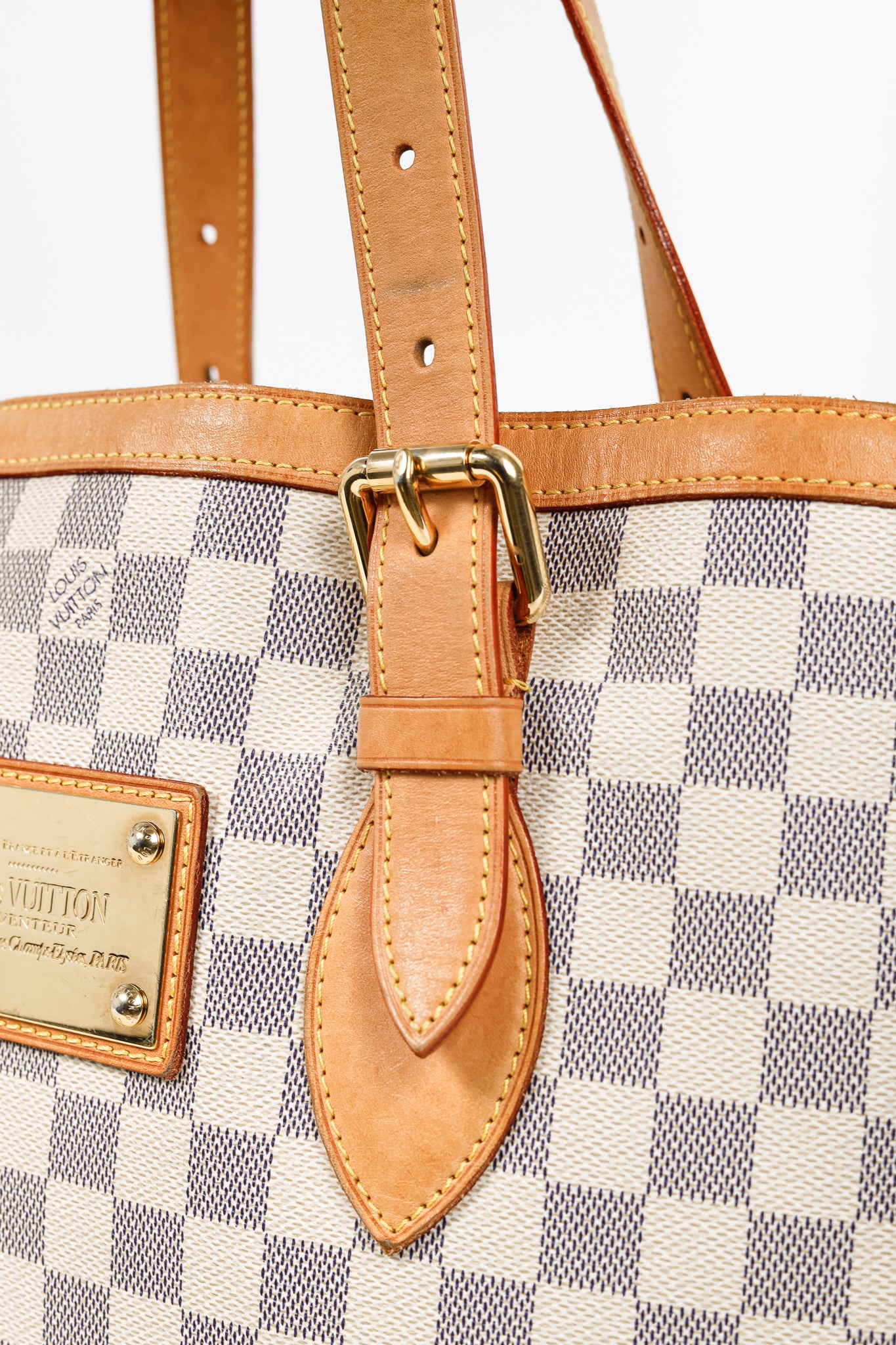 Hampstead MM Damier Azur Canvas Tote