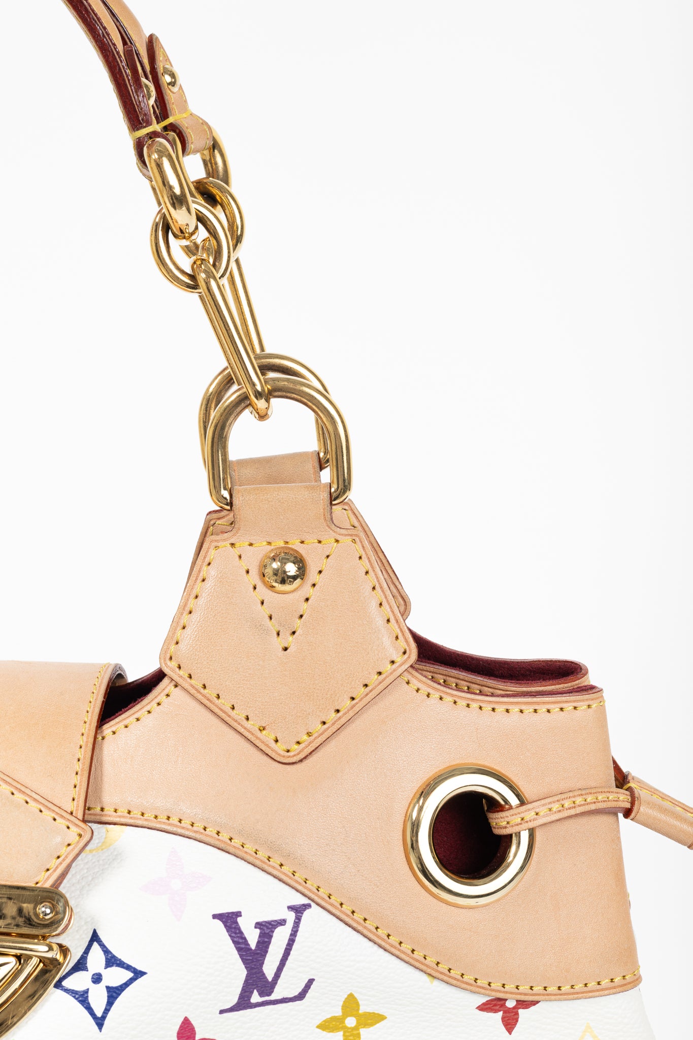 Louis Vuitton x Takashi Murakami Ursula White Multicolore Monogram Handbag