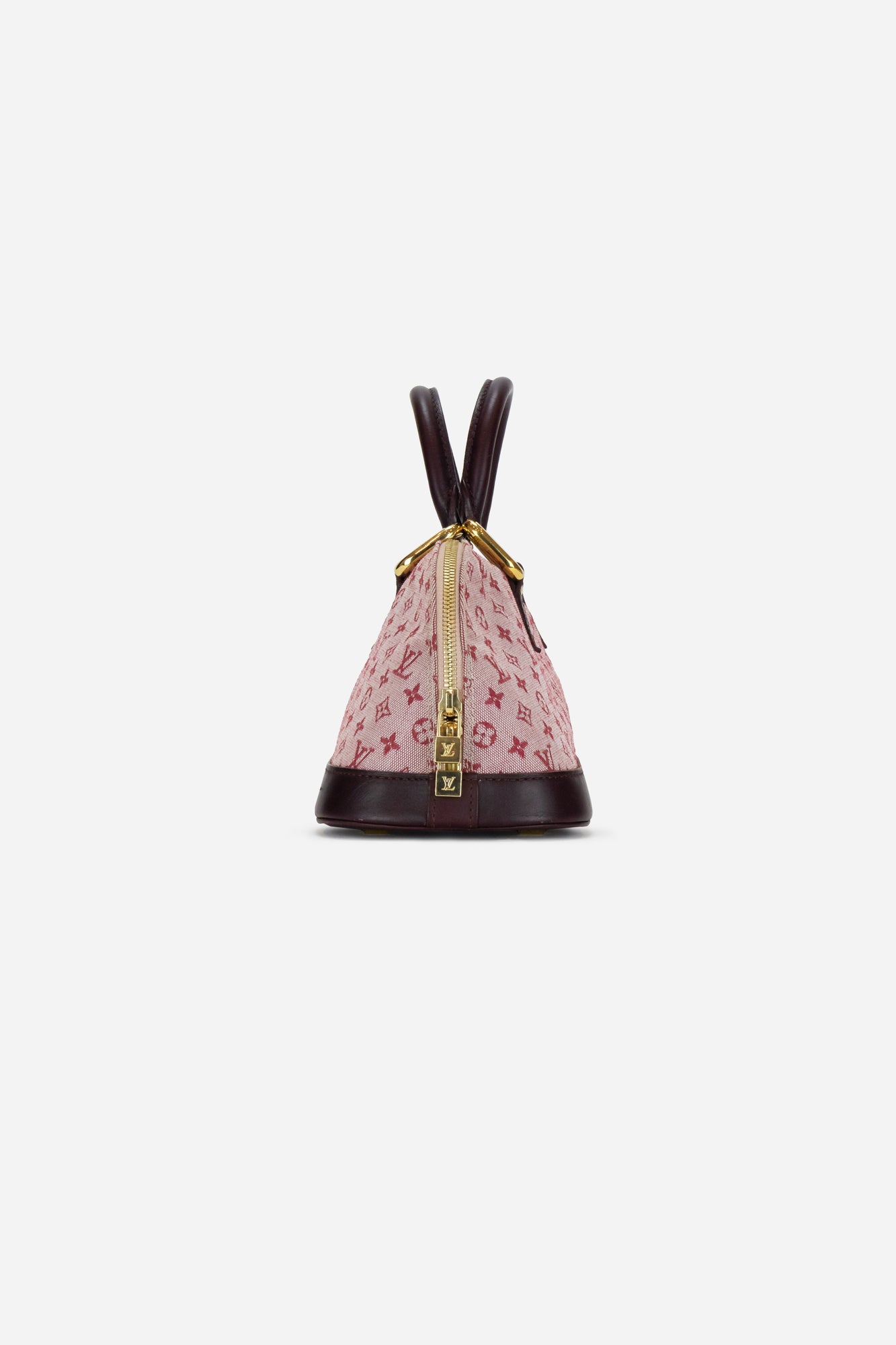 Cherry Monogram Mini Lin Horizontal Alma Bag