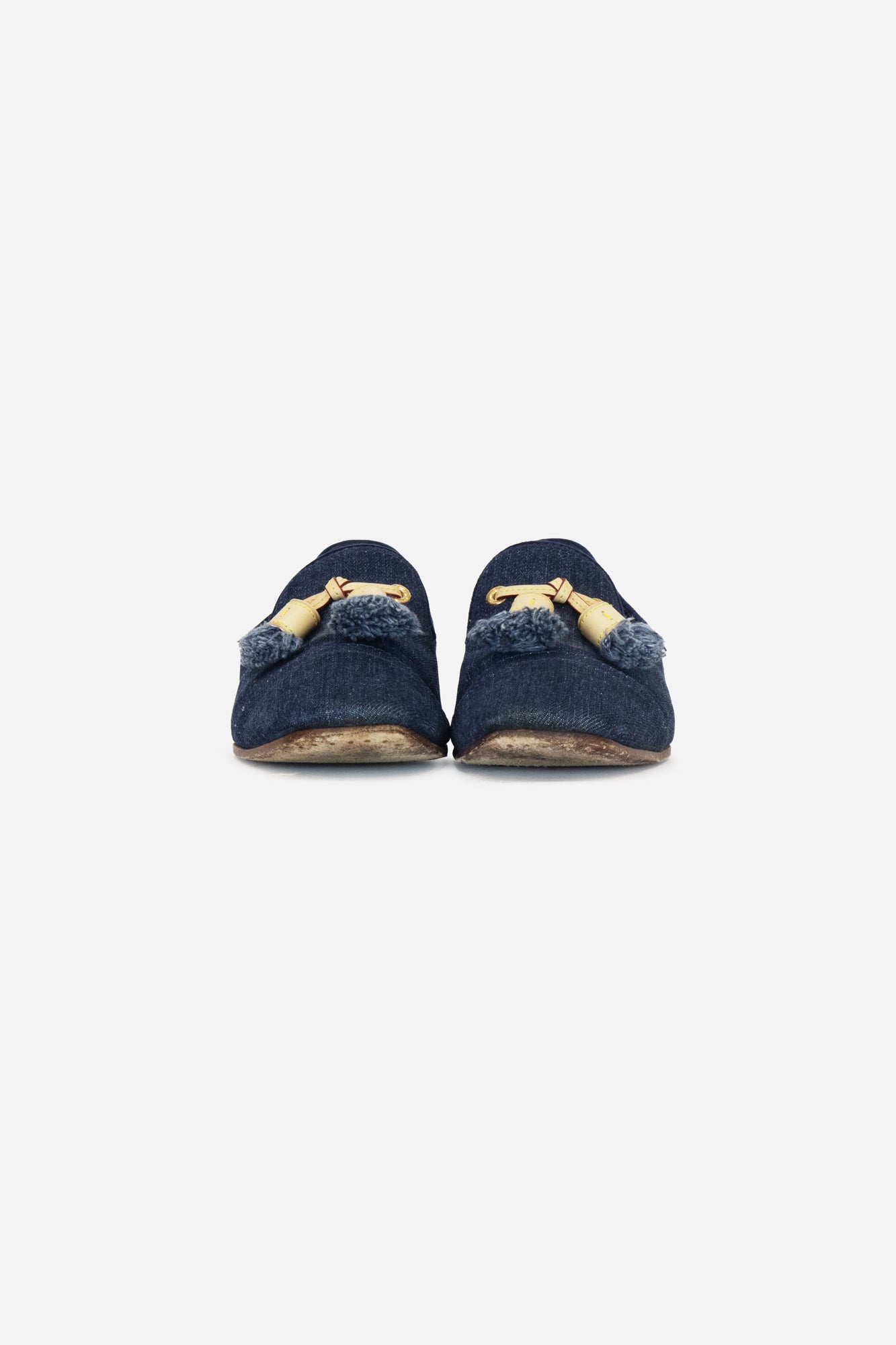 Denim Loafers W/ Tassels