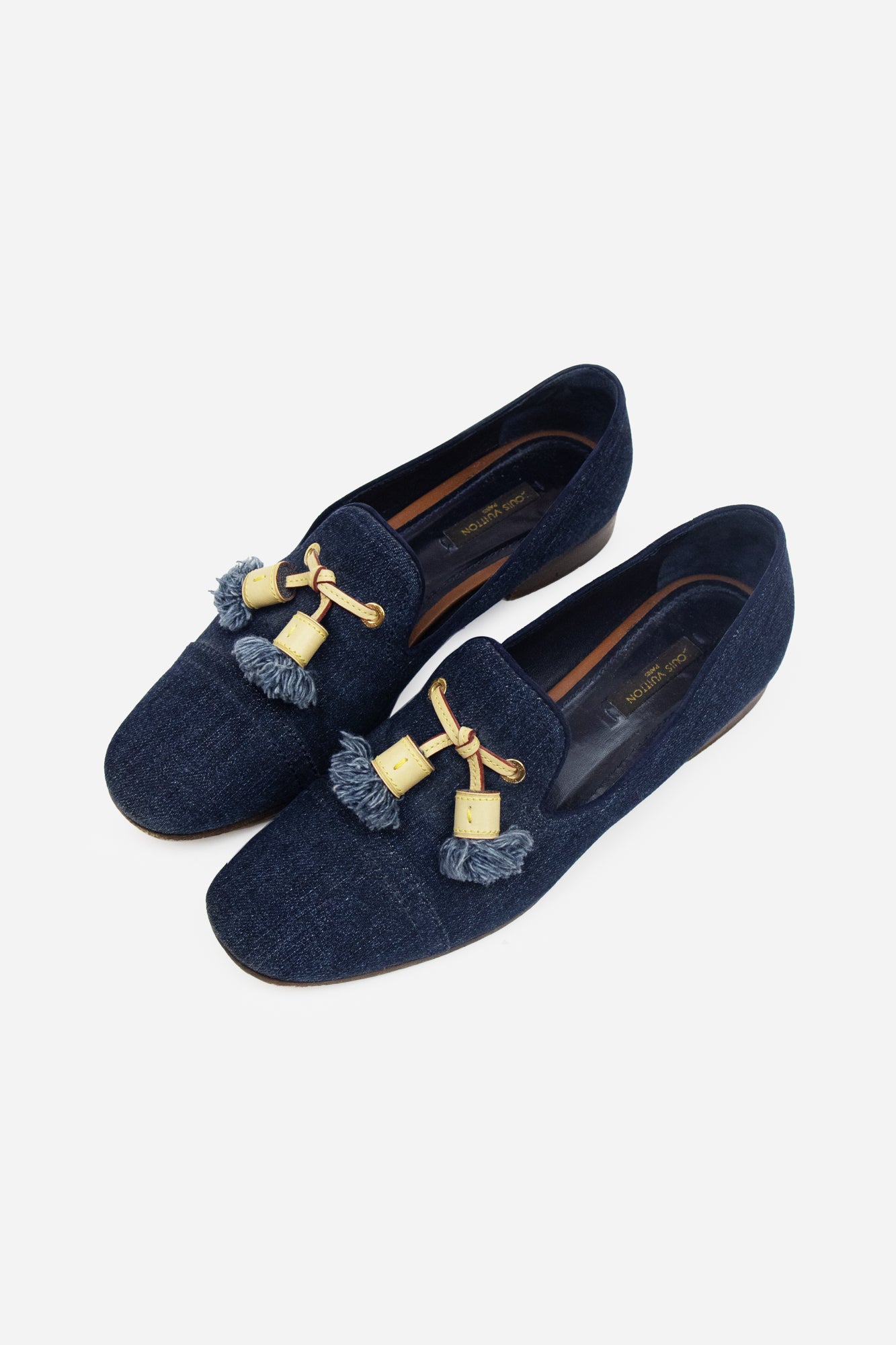 Denim Loafers W/ Tassels