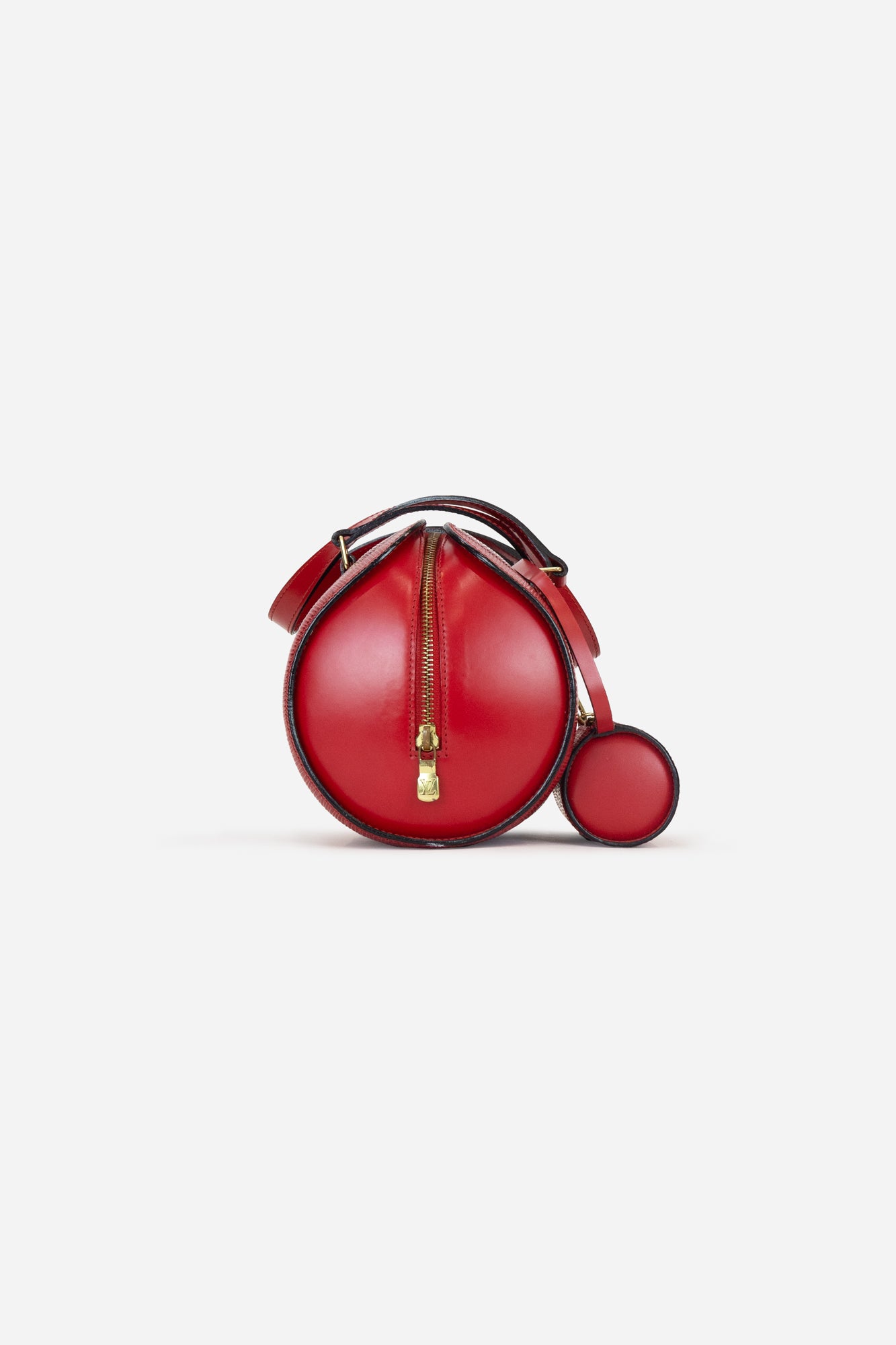 Red Epi Leather Soufflot With Pouch