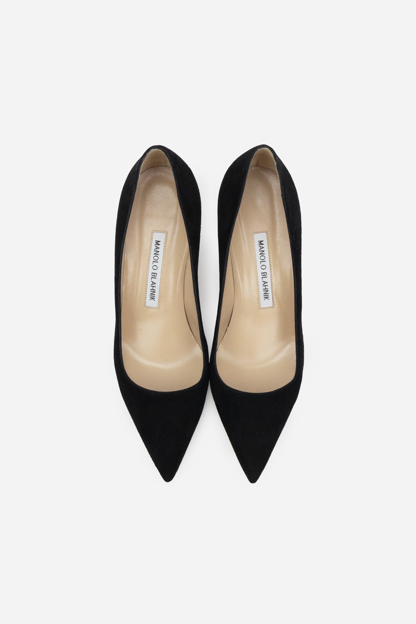Black Suede 50mm BB Pointed Toe Pumps