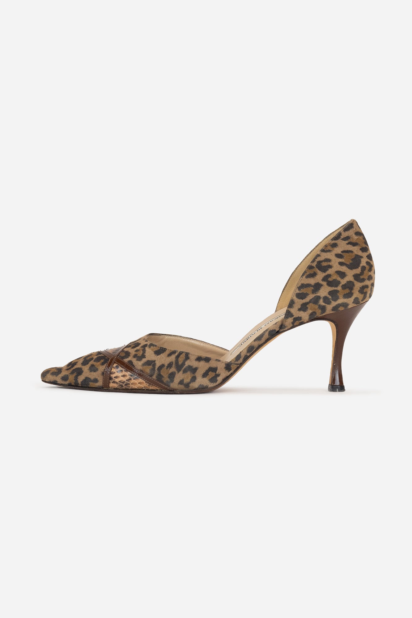 Cheetah And Croc Pointed Toe Pump