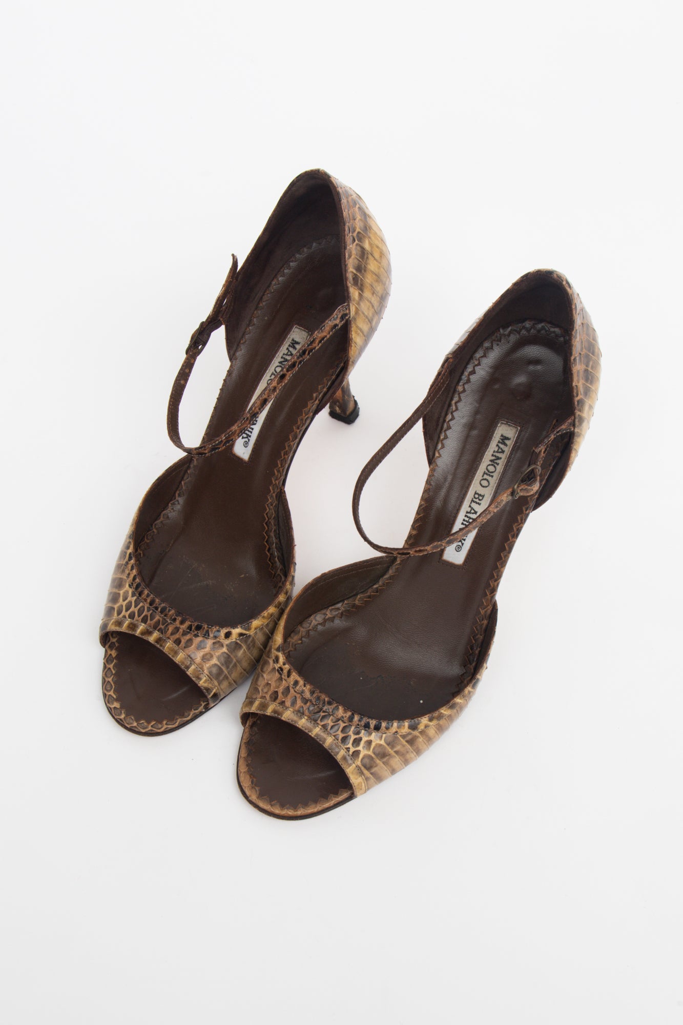 Croc Brown Open Toe Pump