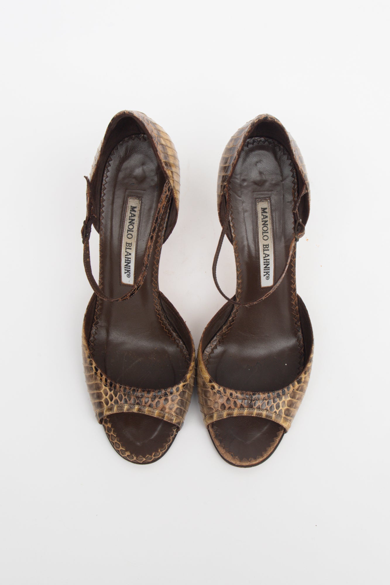 Croc Brown Open Toe Pump