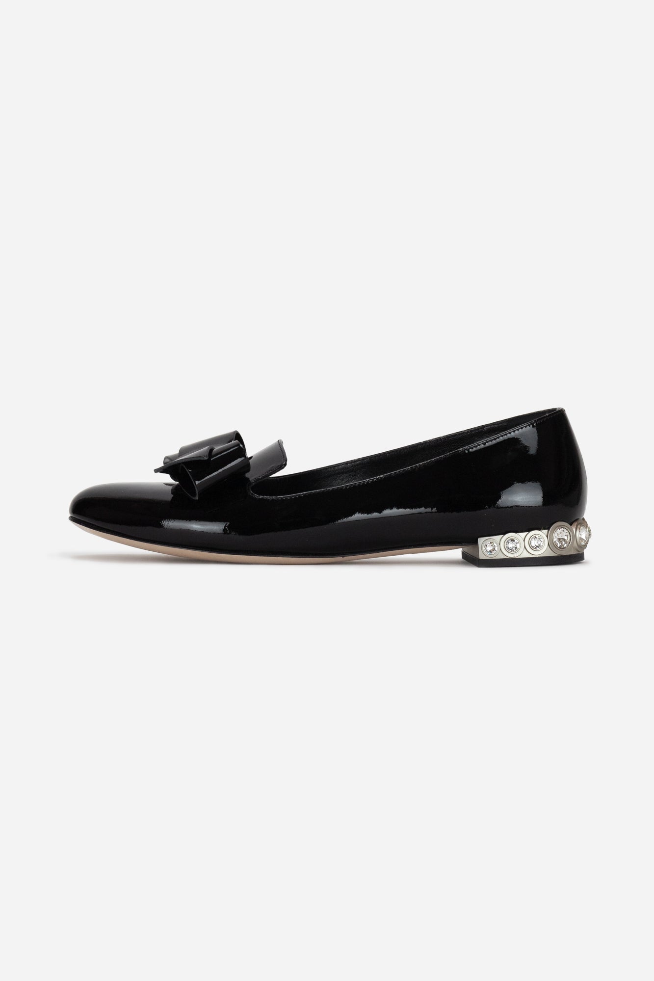Patent Leather Bow Flats