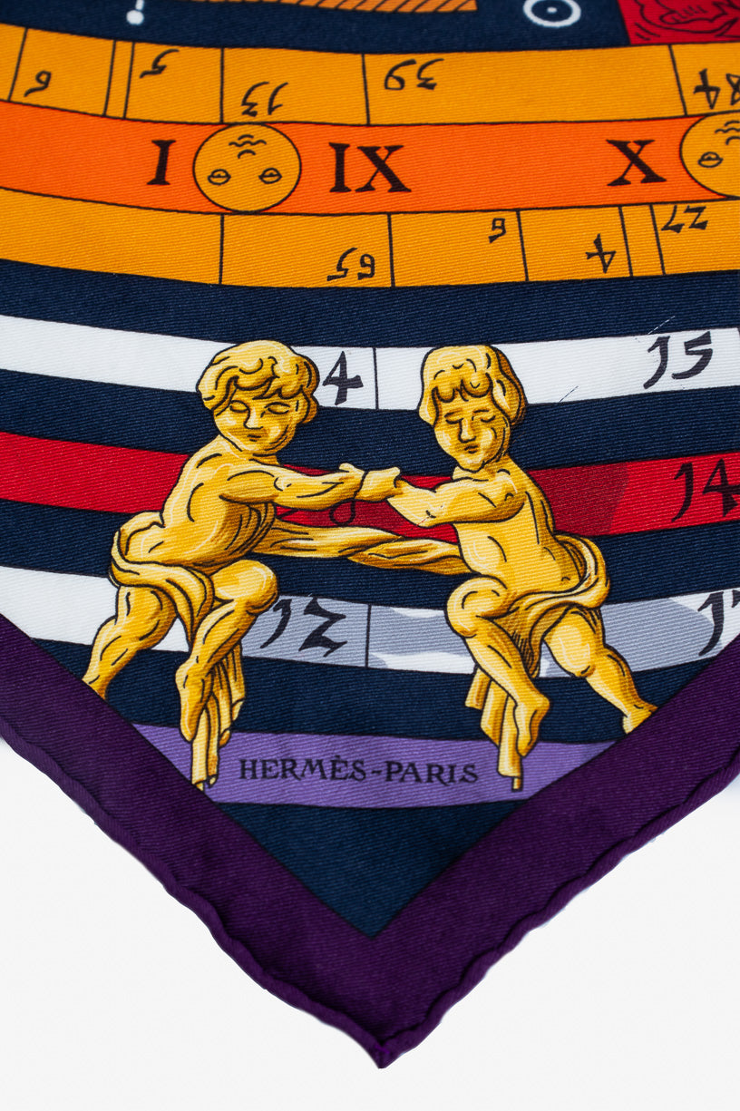 Dies Et Hore Astrology Silk Half Scarf Silk