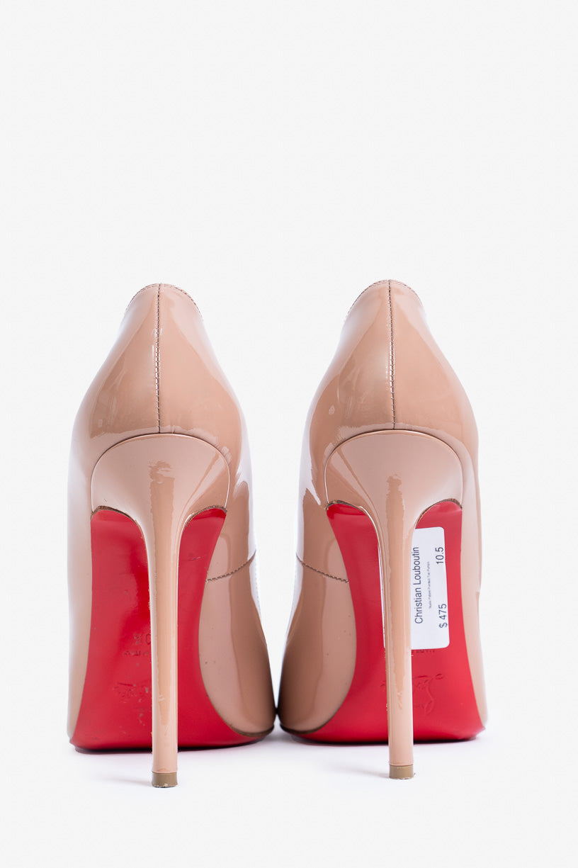 Nude Patent Pointed Toe Pumps Patent