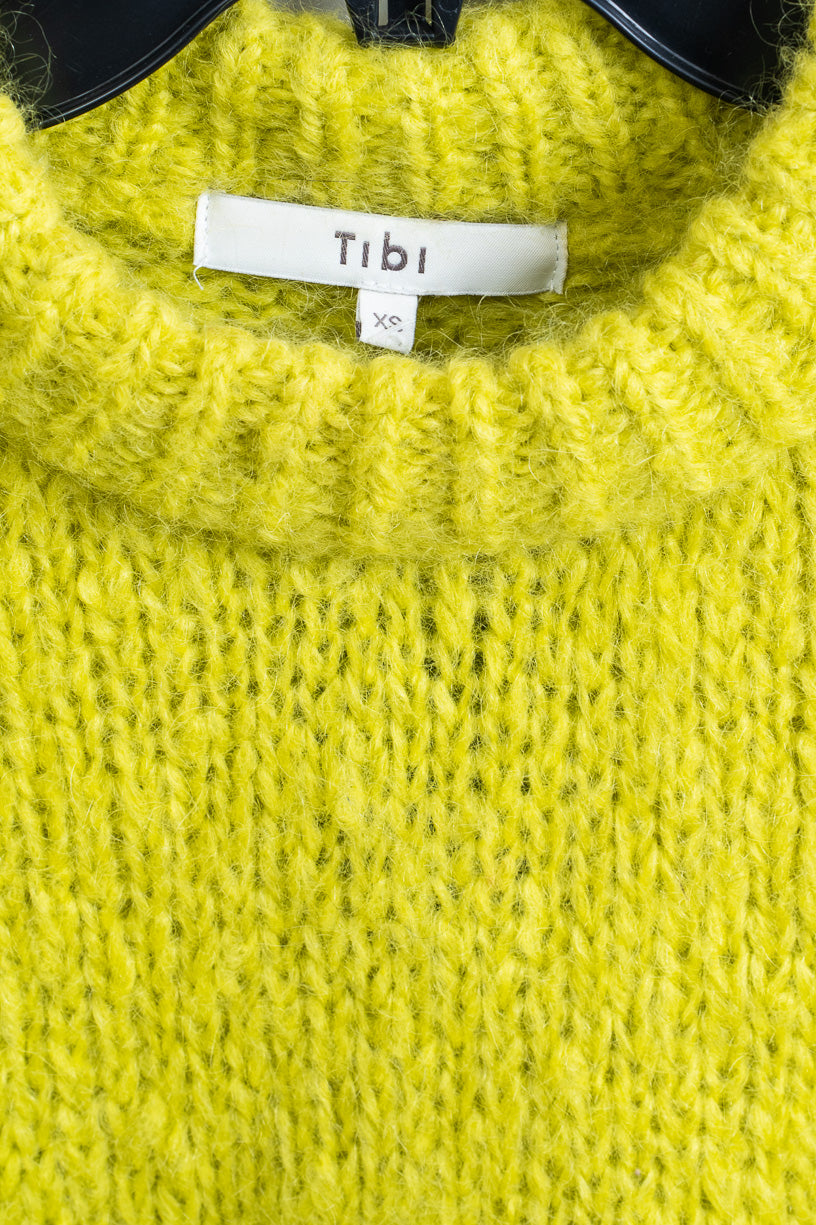 Lime Green Wool Knit Mohair/Wool