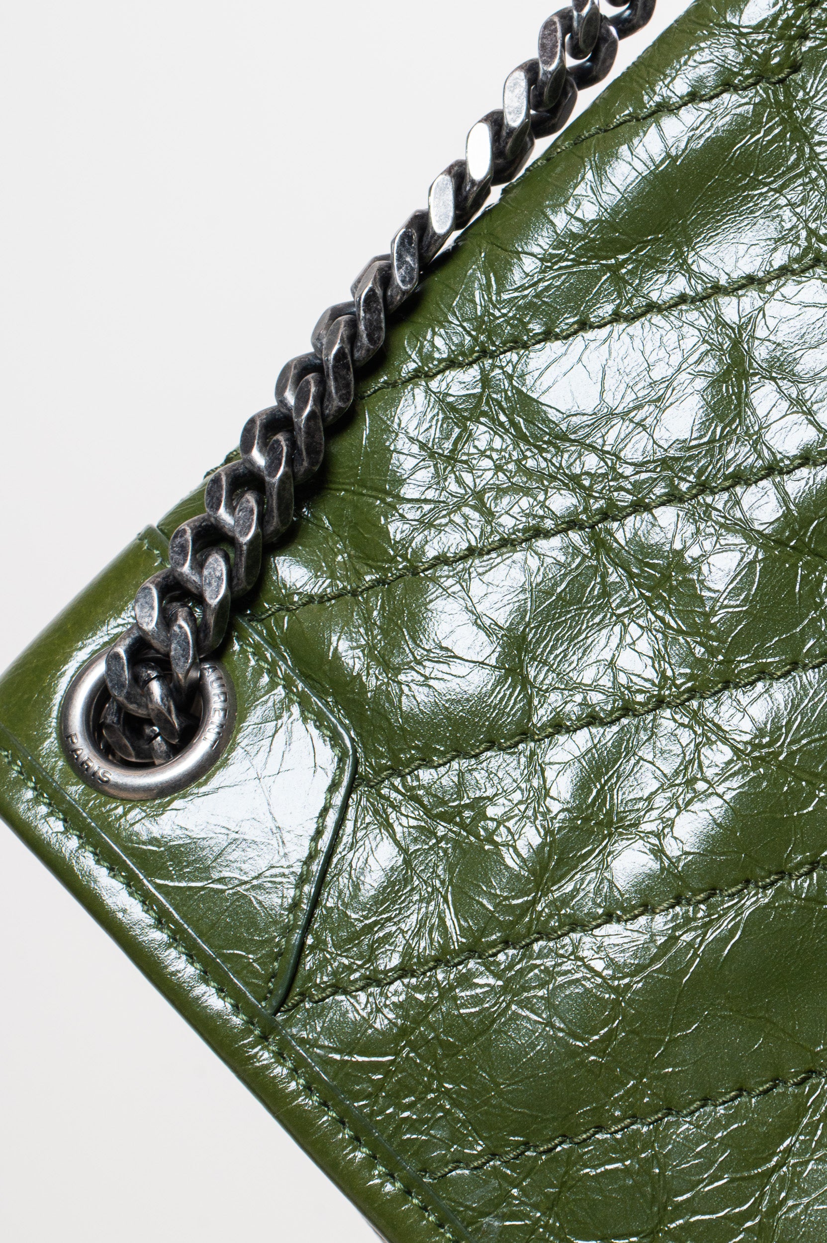 Large Green Calfskin Nikki Crossbody