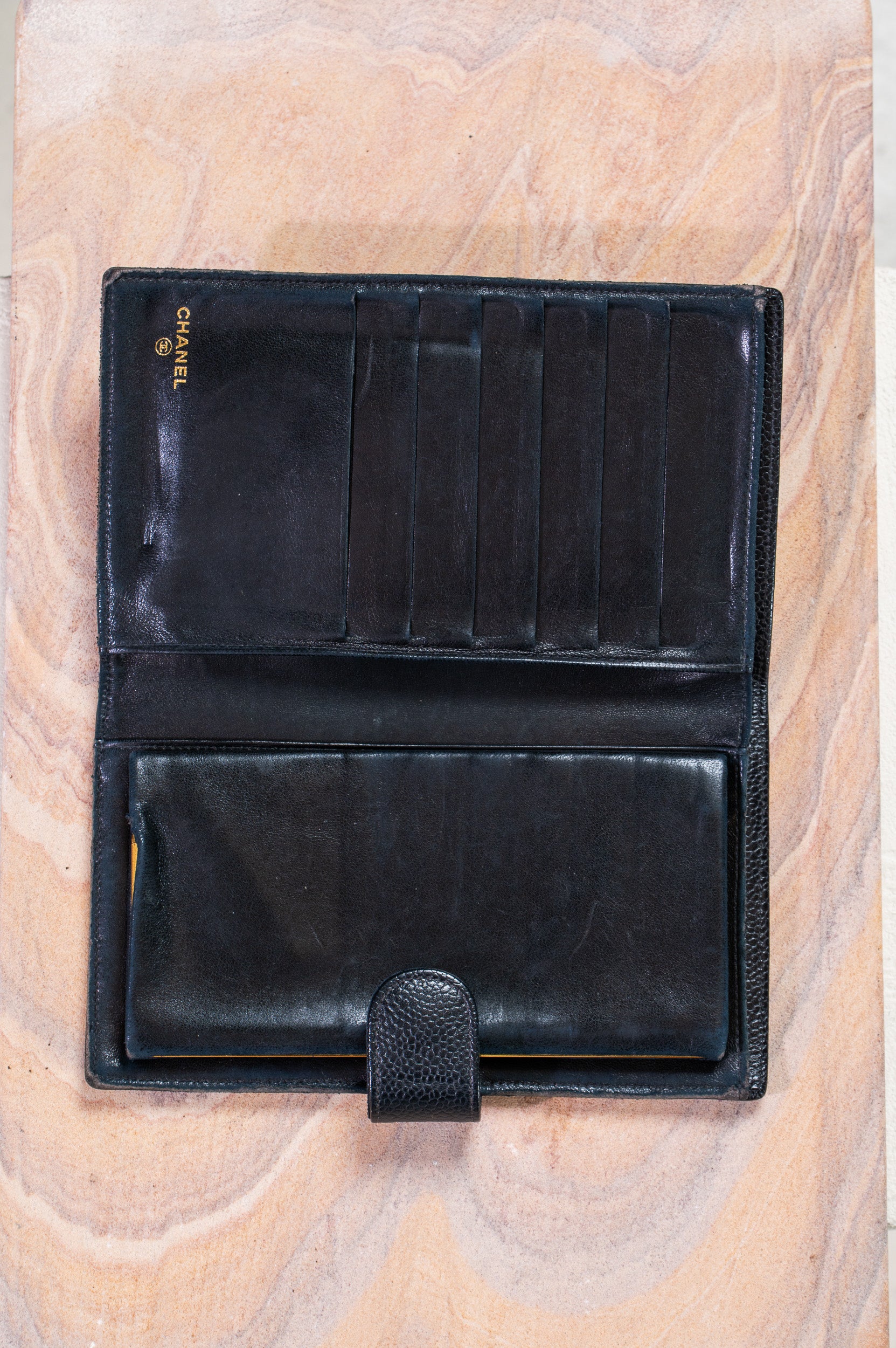 Black Caviar CC French Purse Wallet