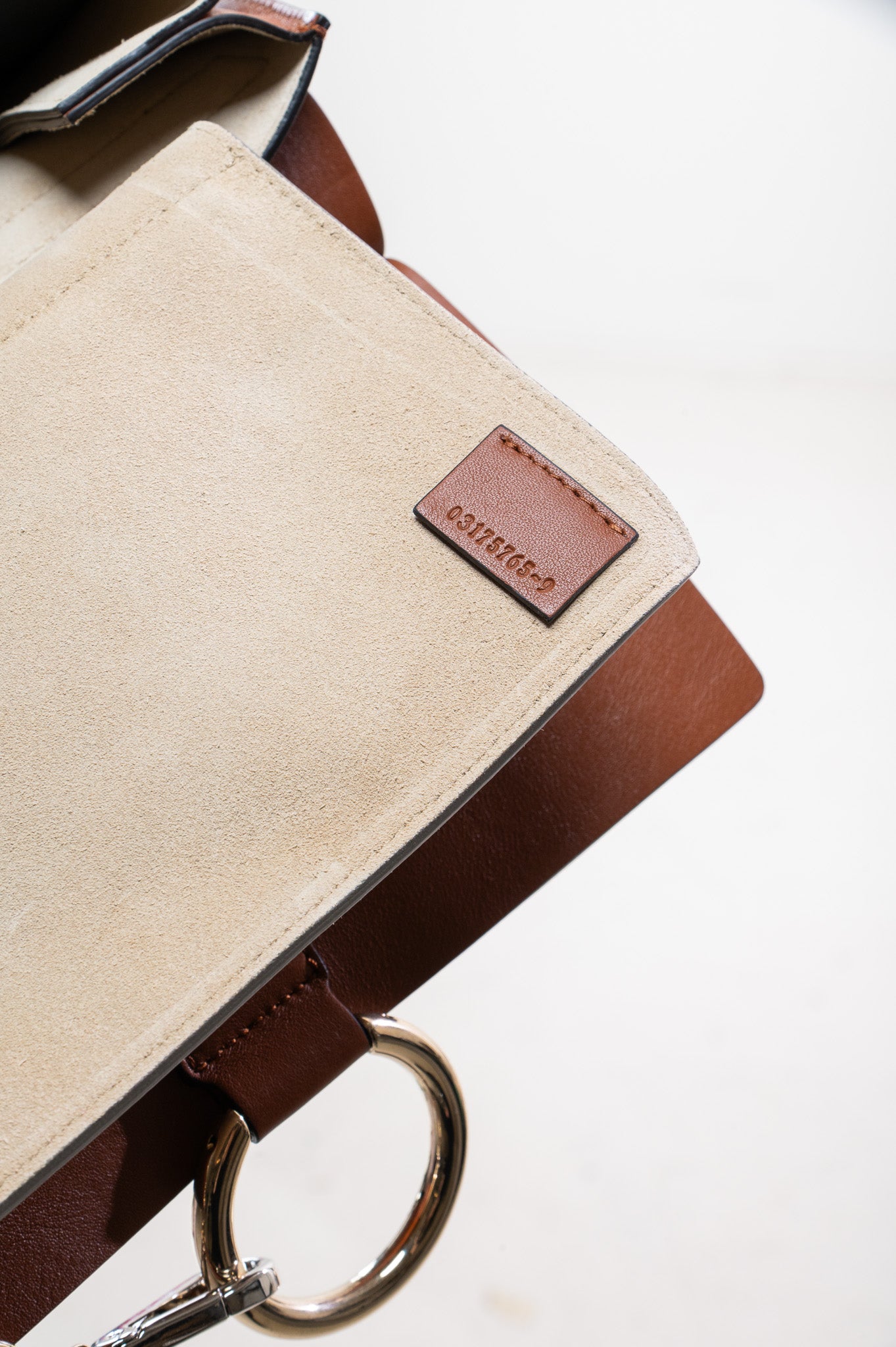 Camel Suede and Leather Faye Shoulder Bag