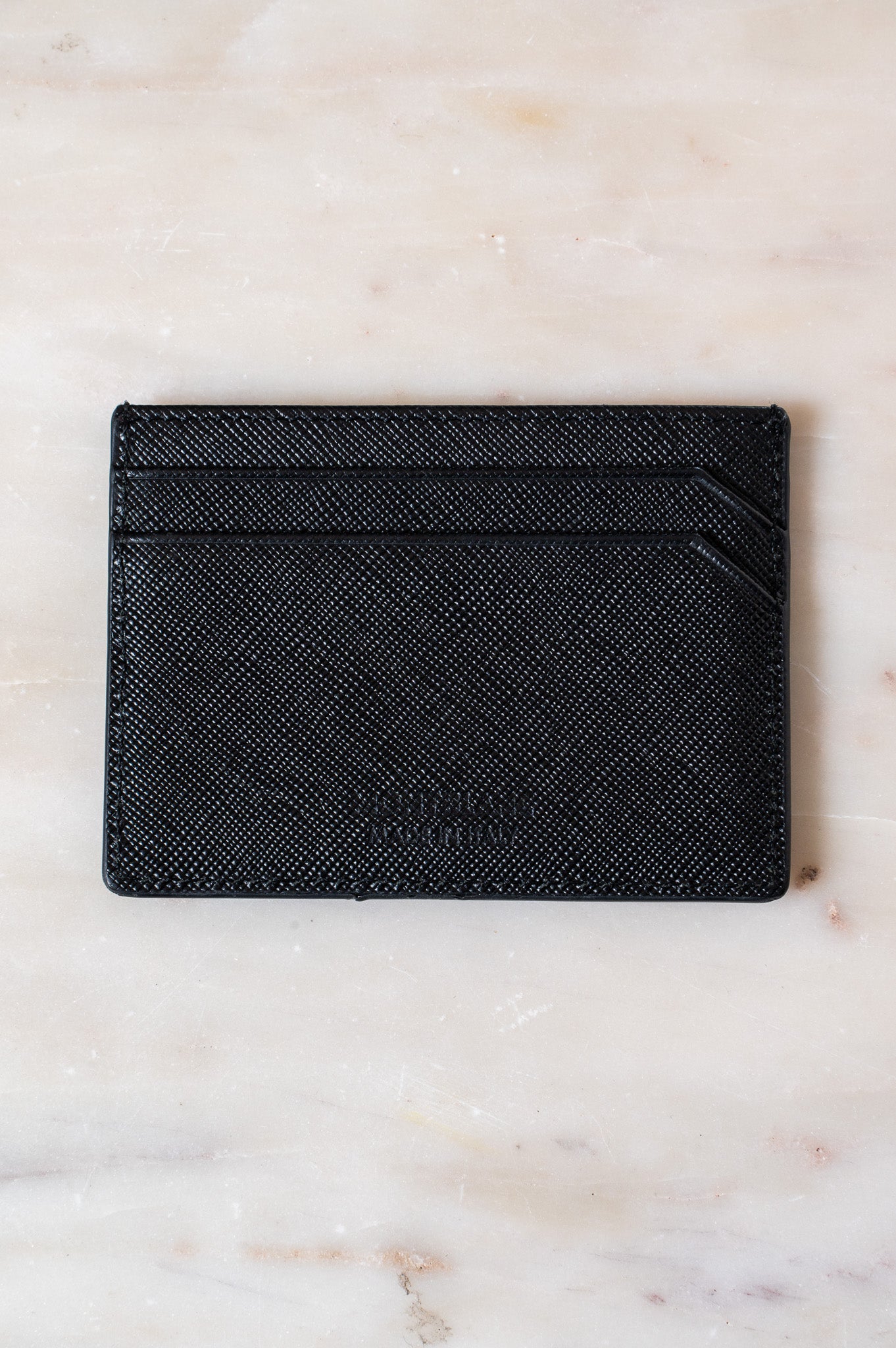 Black Saffiano Leather Card Holder