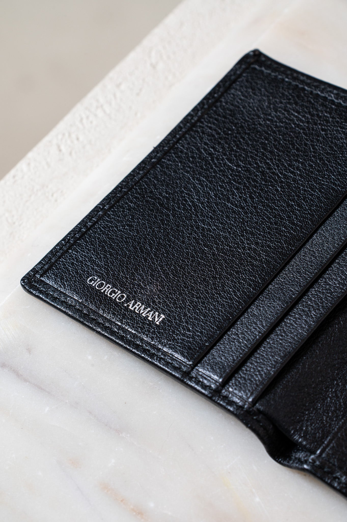 Black Bi-Fold Leather Wallet