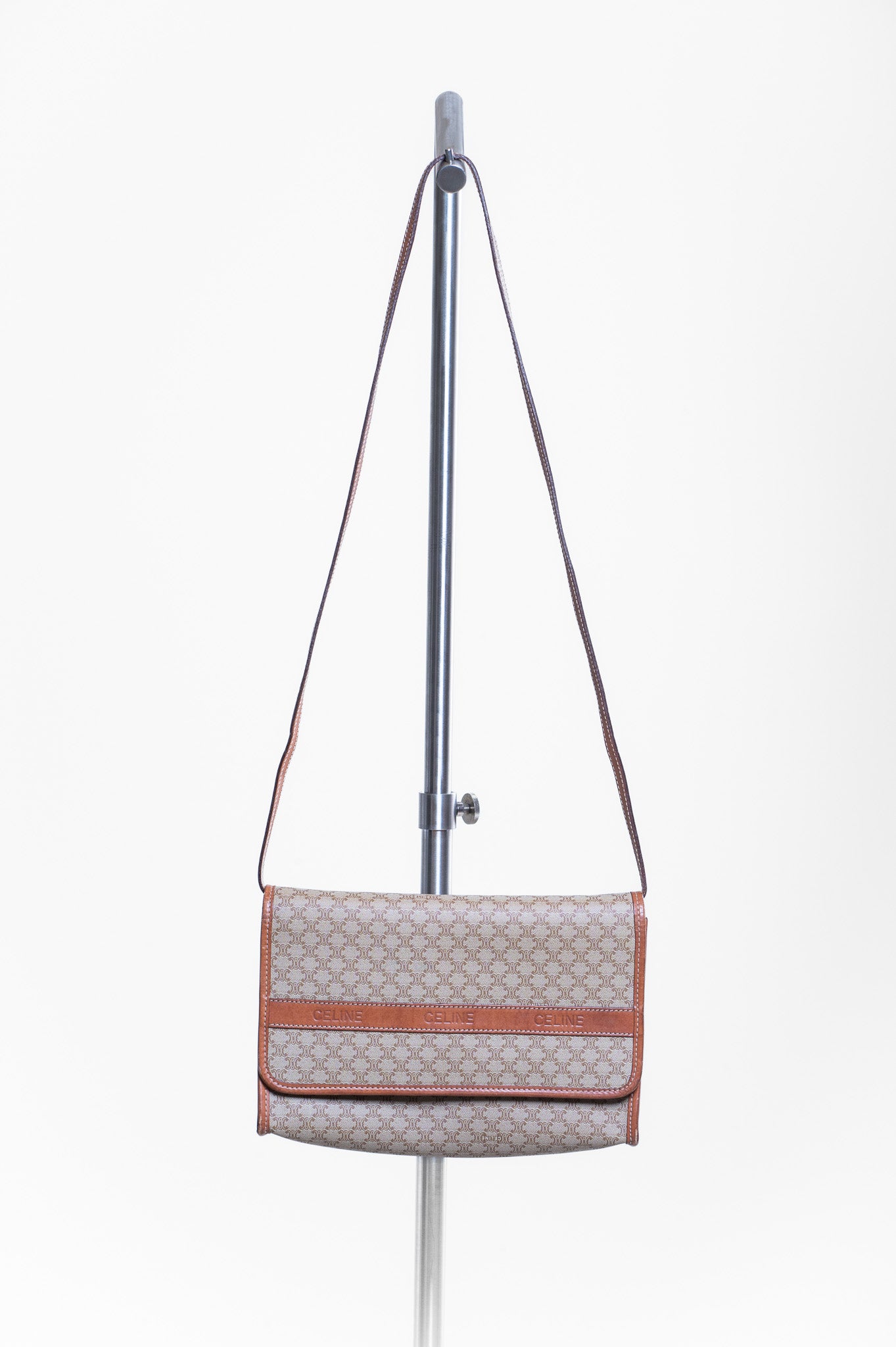Vintage Logo Embossed Coated Canvas Crossbody/Clutch Bag