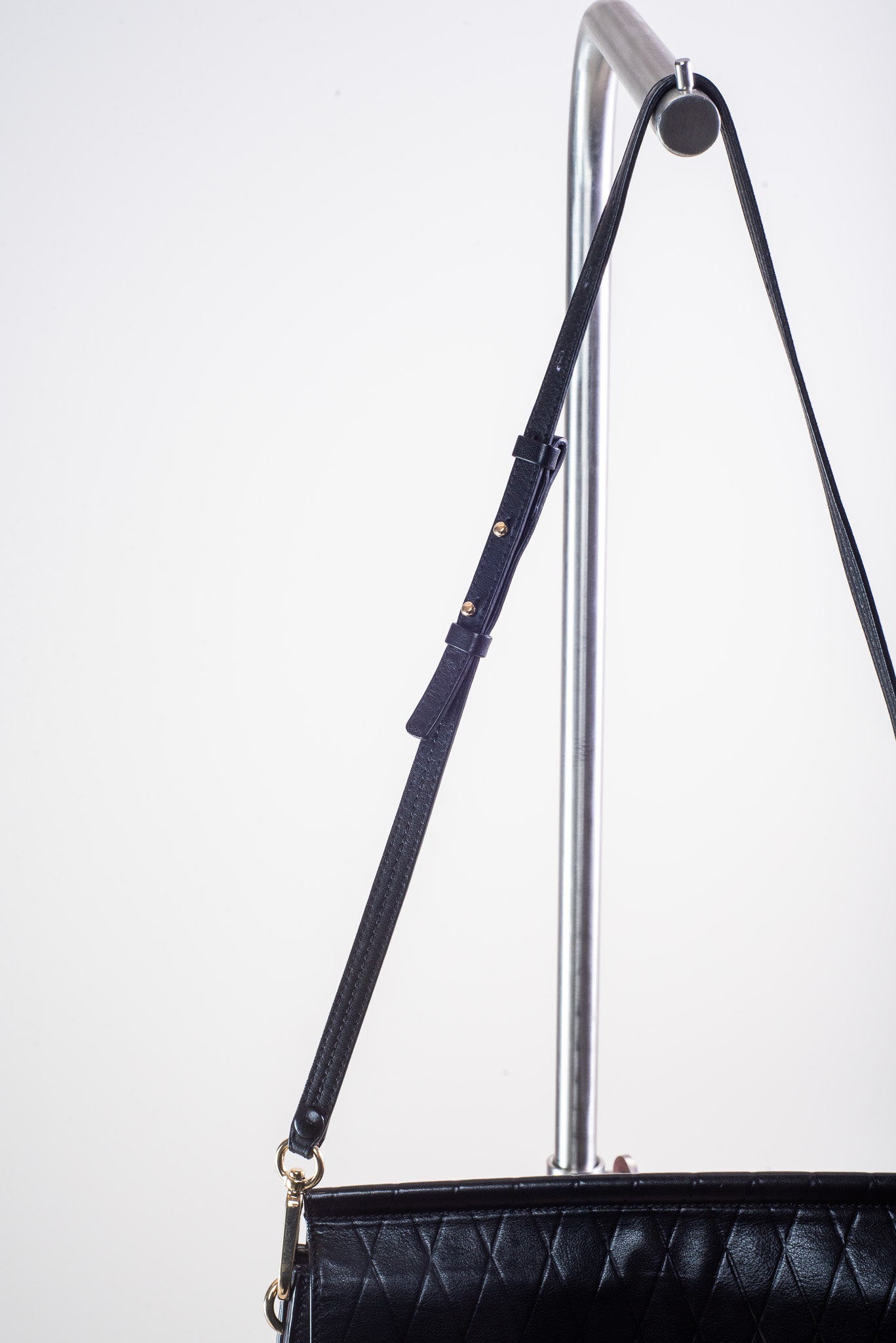 Black Diamond Embossed Faye Shoulder Bag