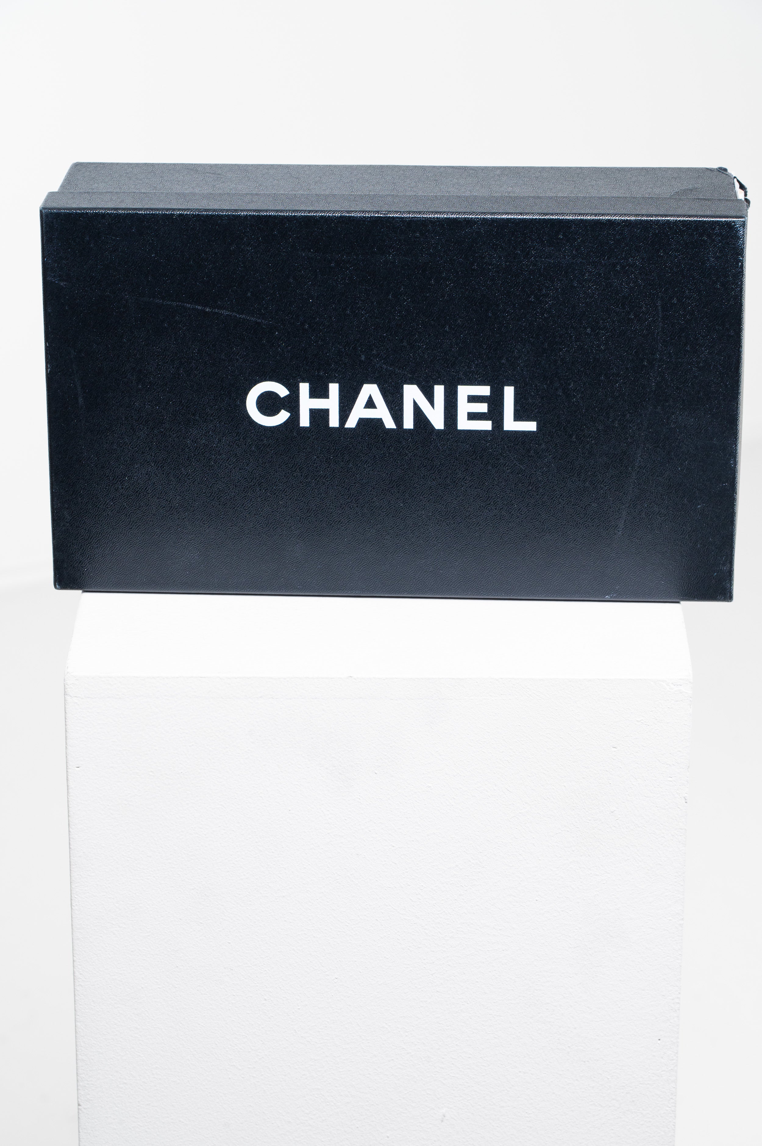 Box of Chanel Pink Crocodile Ballet Flats