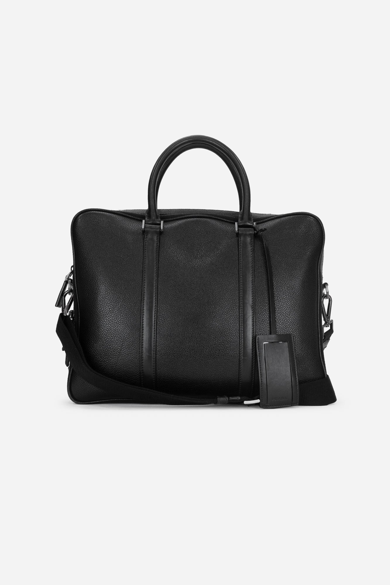 Black Crossbody Saffiano Travel Bag Leather