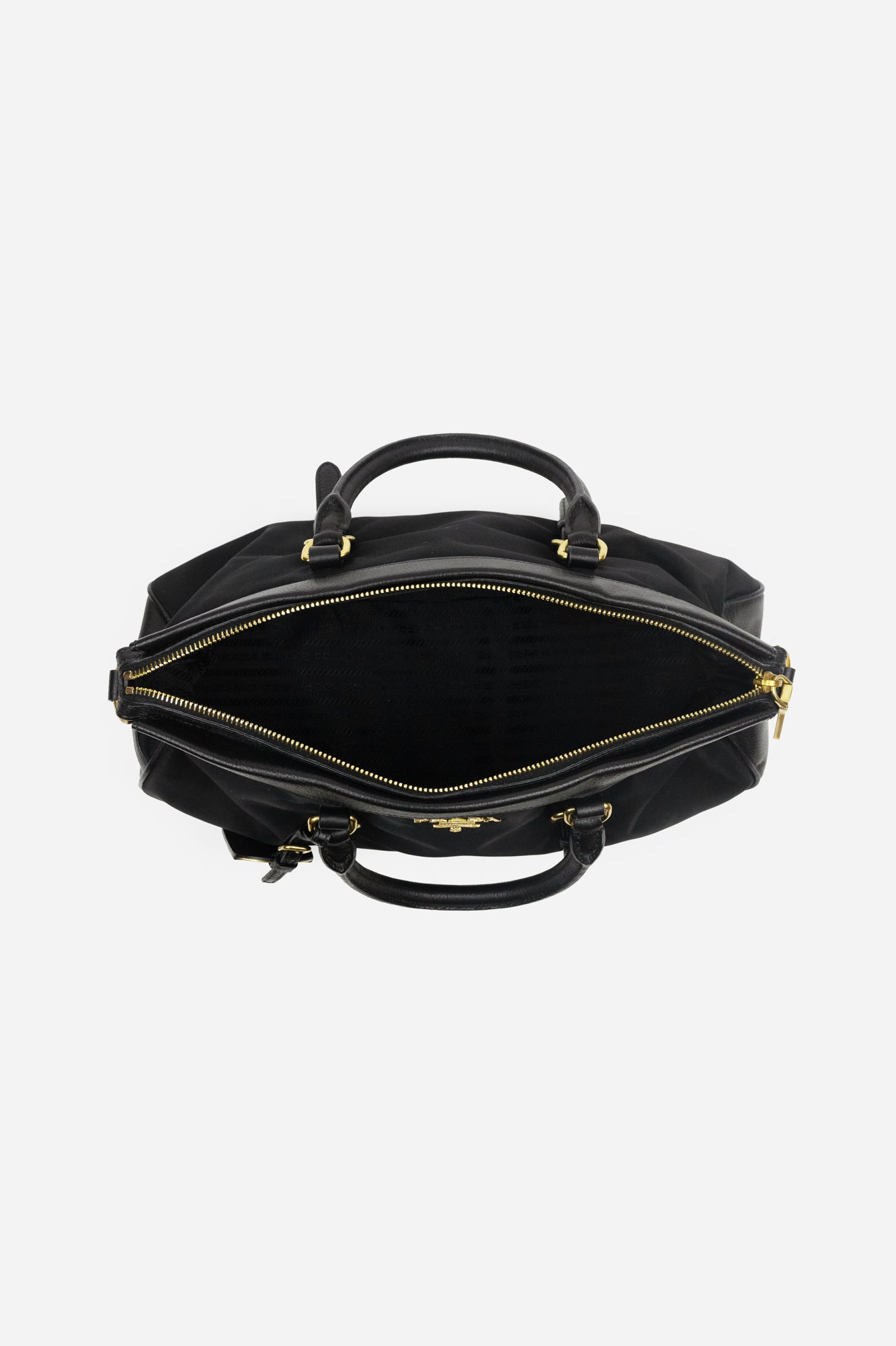 Black Tessuto Nylon Handle Bag