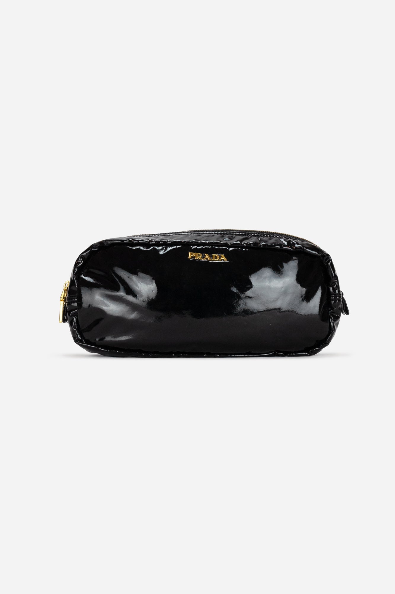 Black Patent Leather Cosmetic Pouch