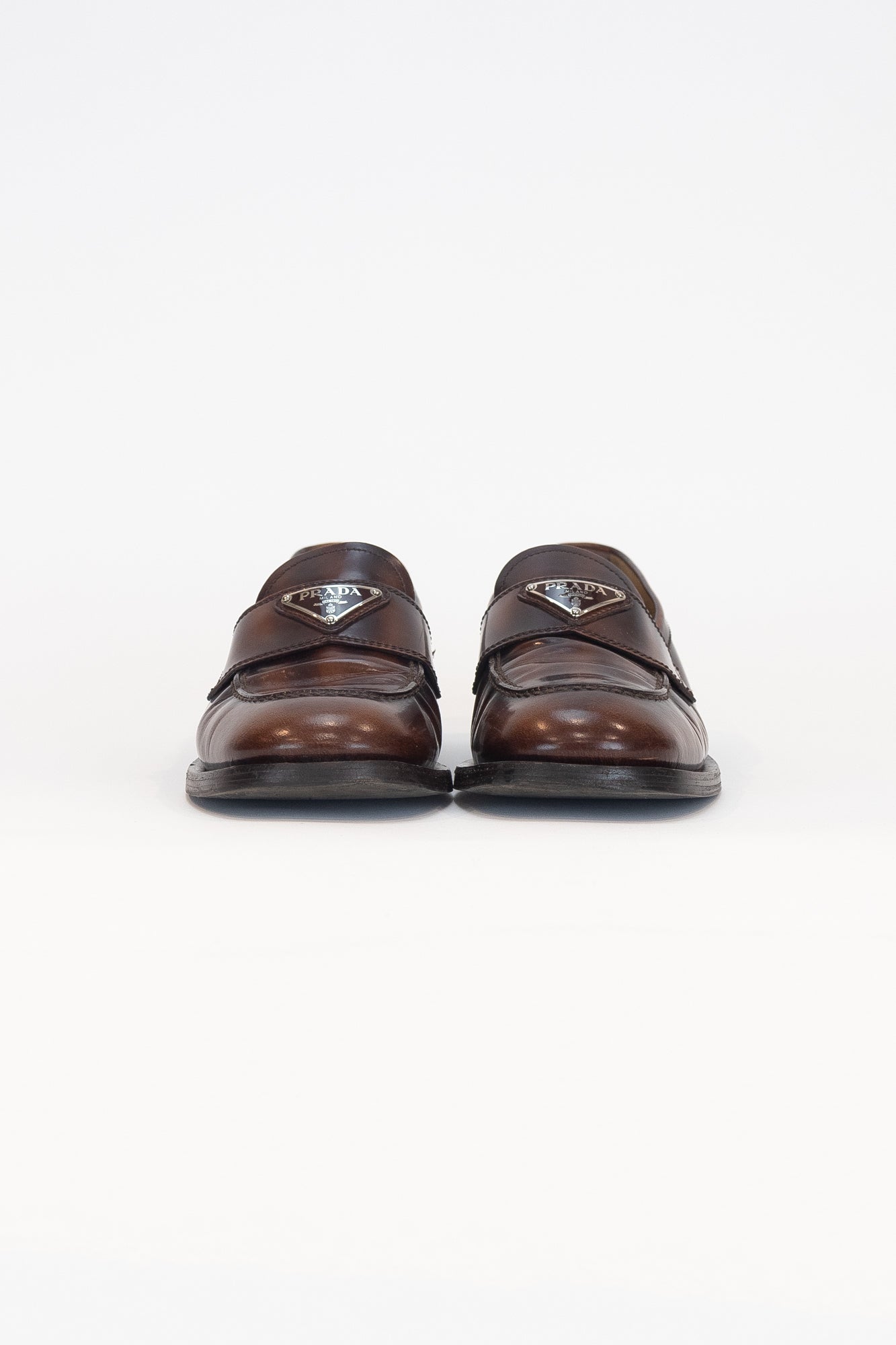 Brown Triangle Logo Loafer