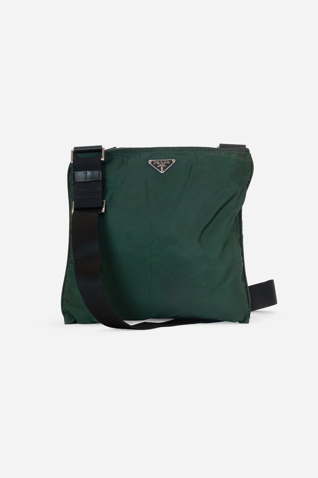 Green Vela Nylon Crossbody Bag