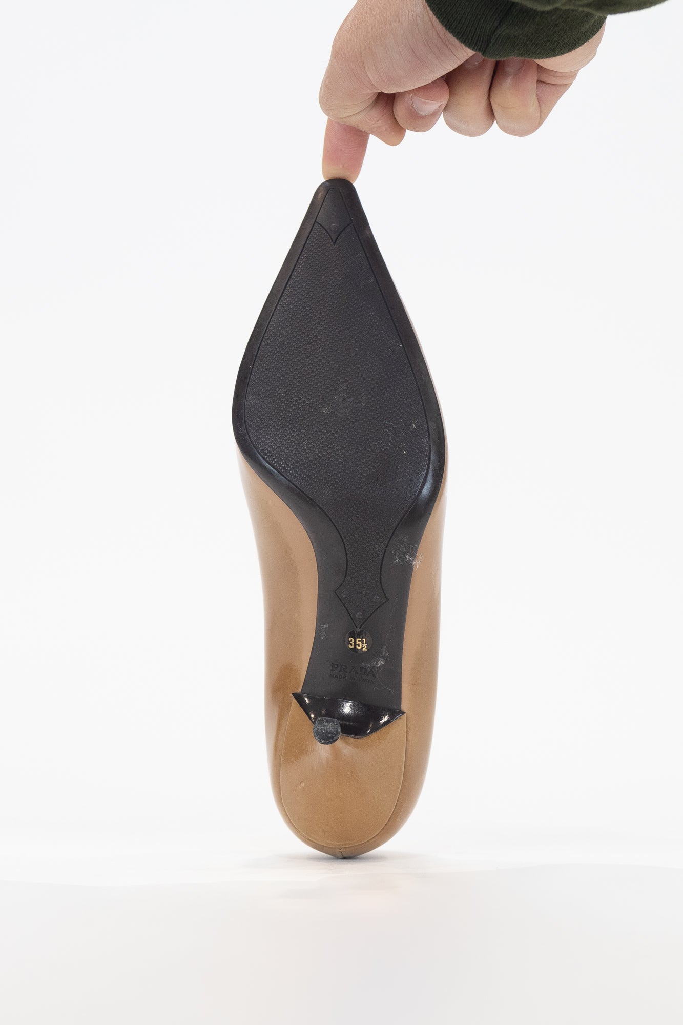 Light Beige Pointed Patent Toe Pump