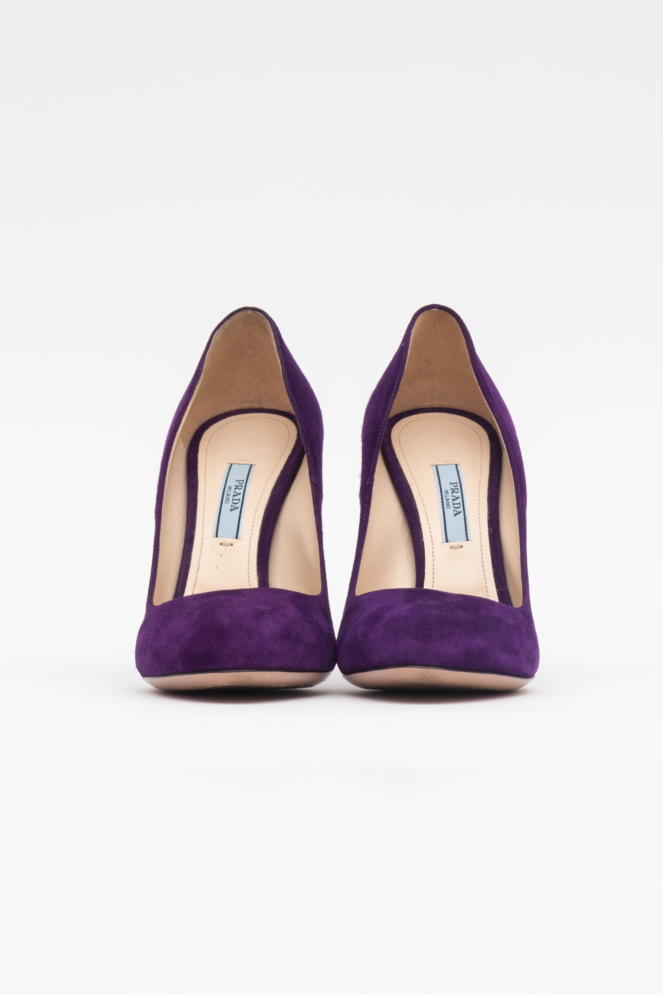 Purple Suede Silver Heel Pump