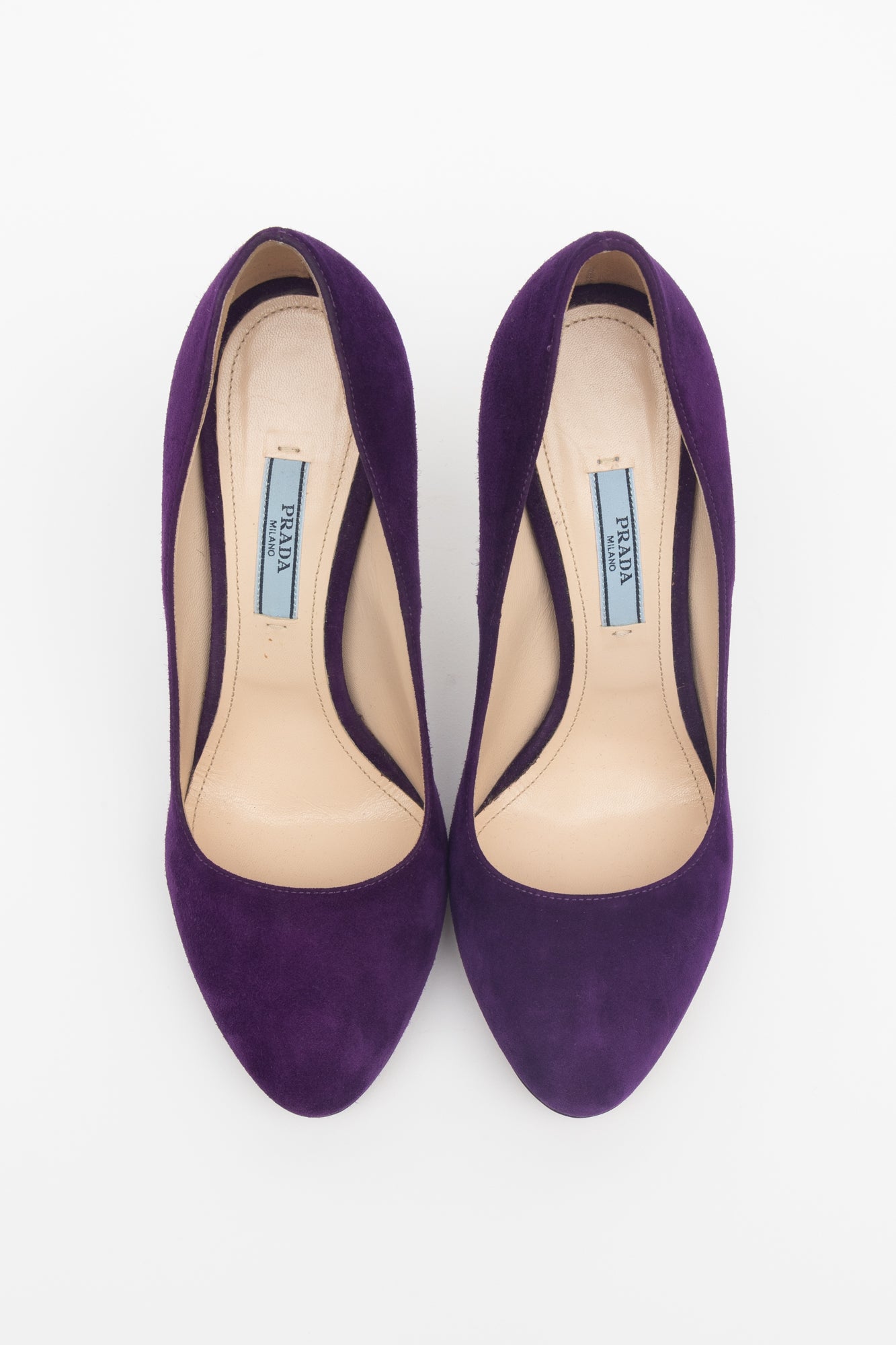 Purple Suede Silver Heel Pump