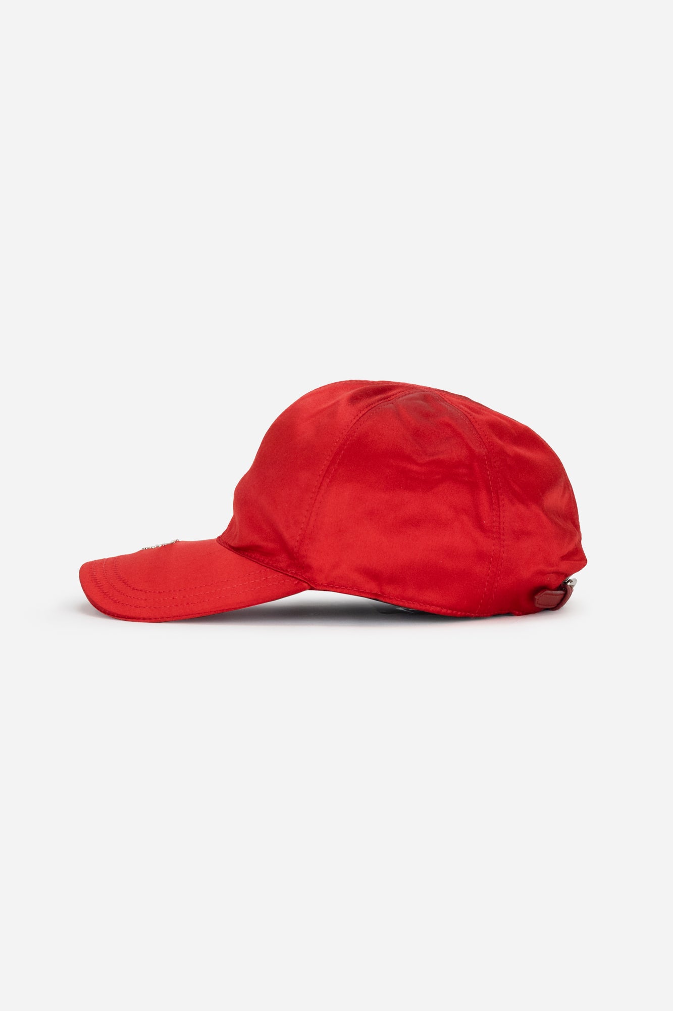 Red Silk Logo Cap