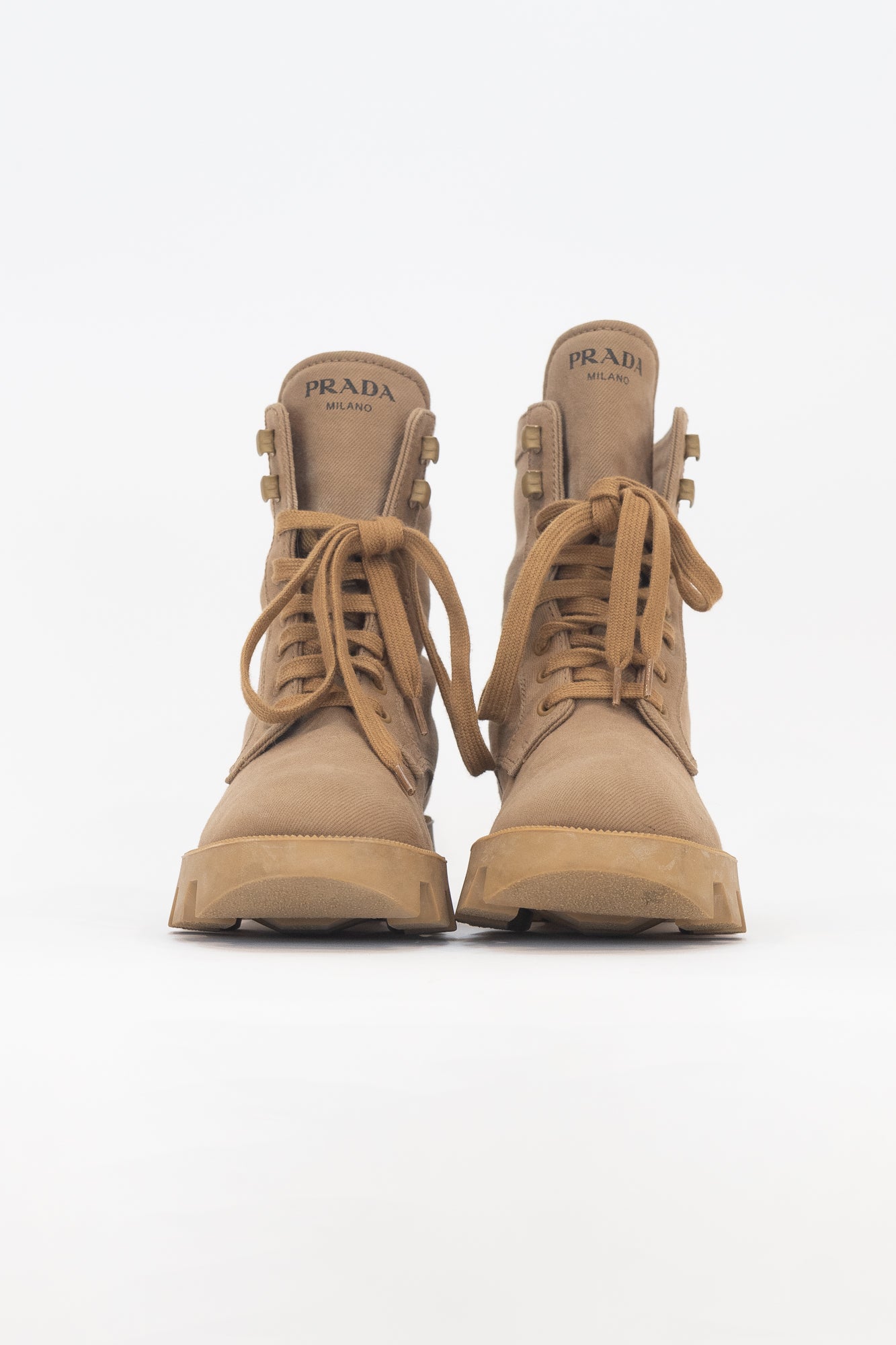 Tan Canvas Combat Boot