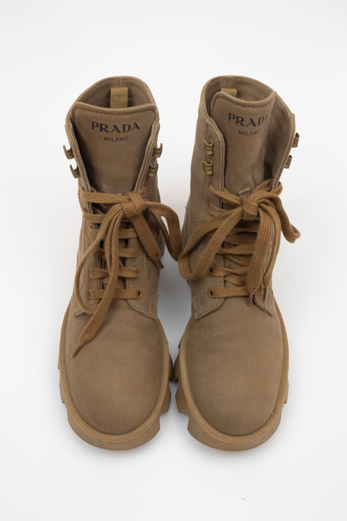 Tan Canvas Combat Boot