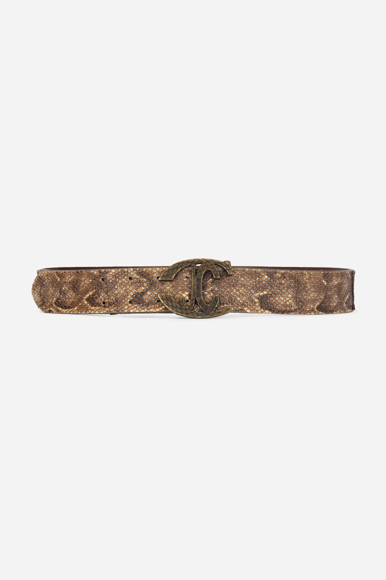 Snake Skin Metal Buckle Belt