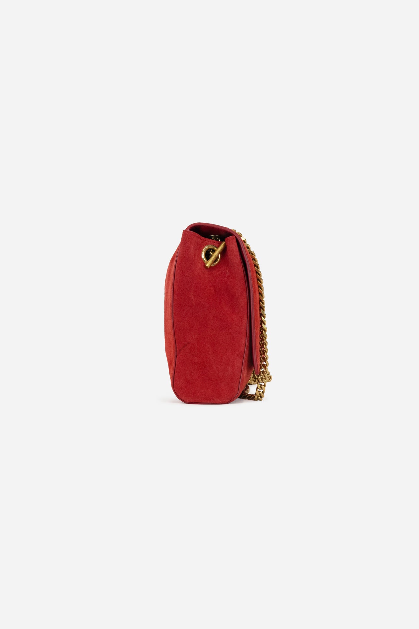Red Suede Reversible Kate Flap Bag