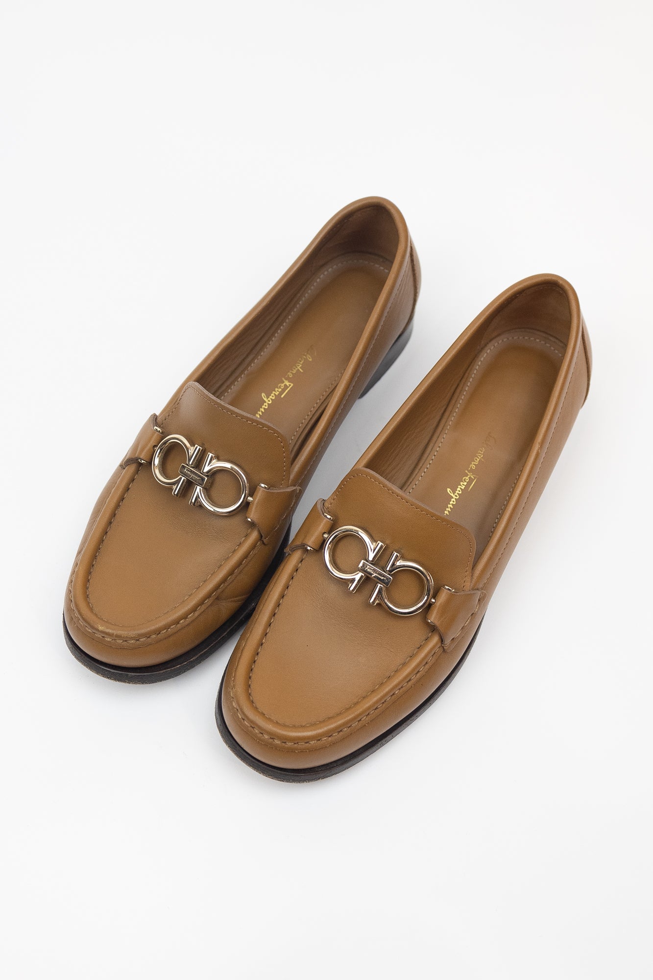 Brown Cognac Loafer Flats