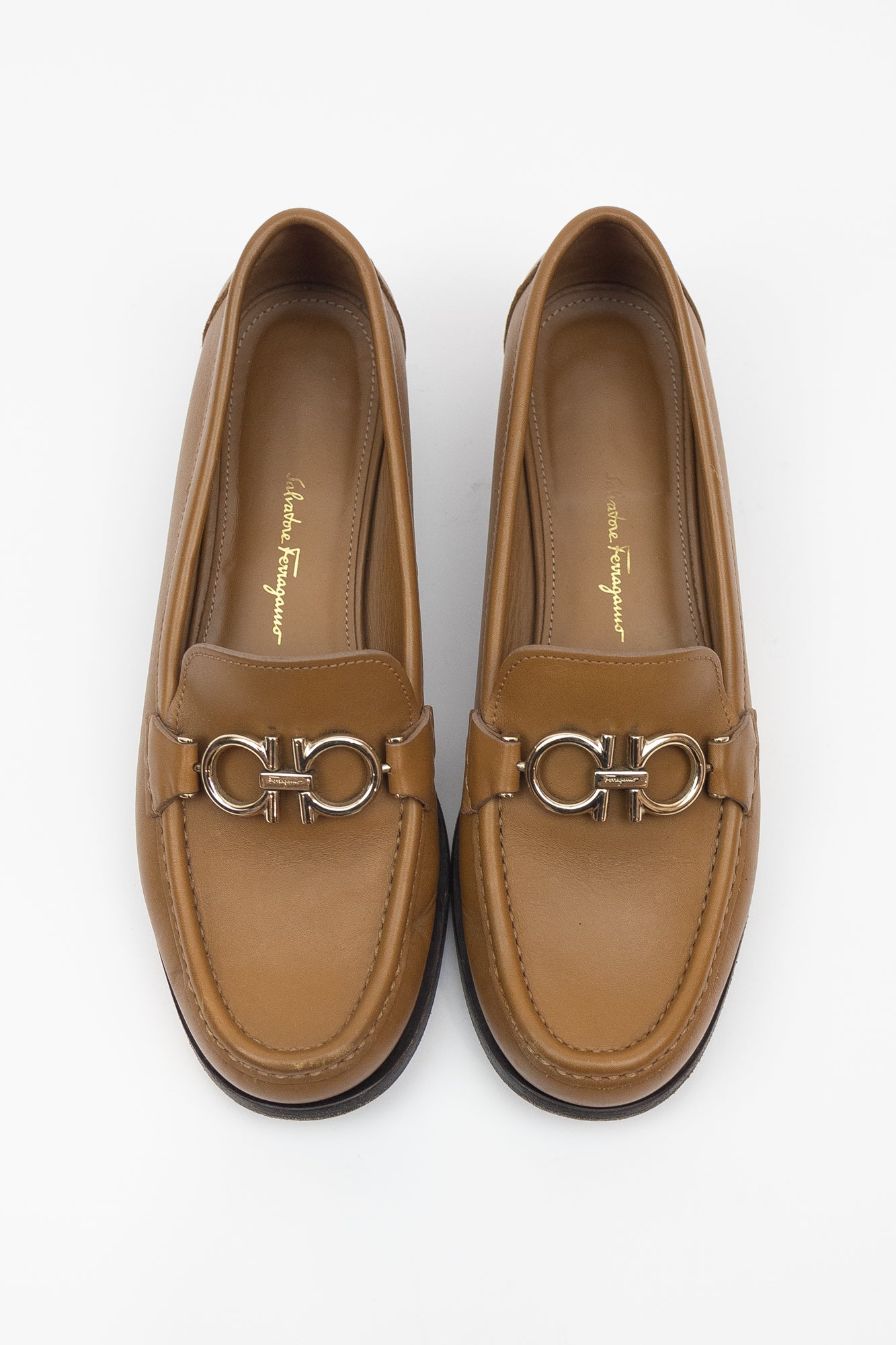 Brown Cognac Loafer Flats