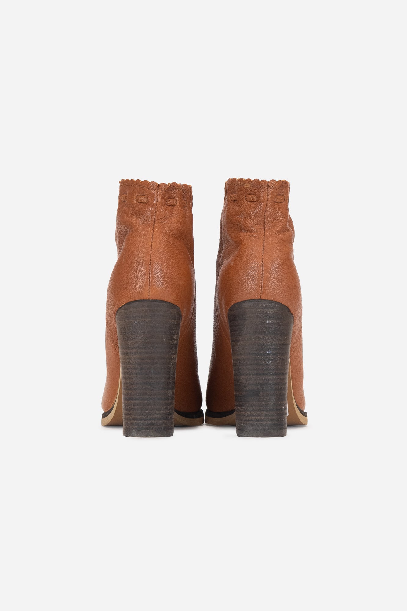 Brown DrawString Heeled Boot