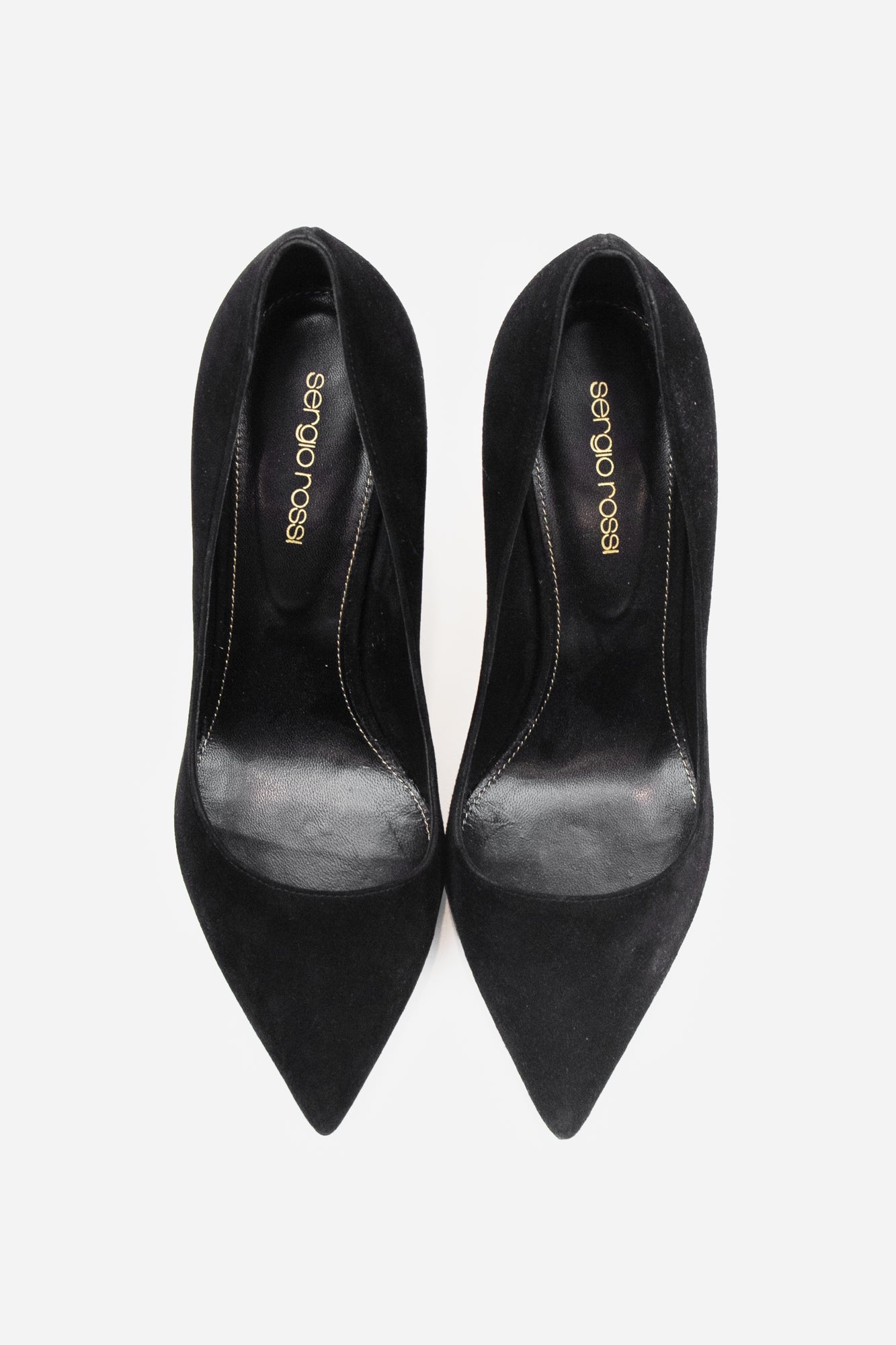 Black Suede Pointed Toe Pump