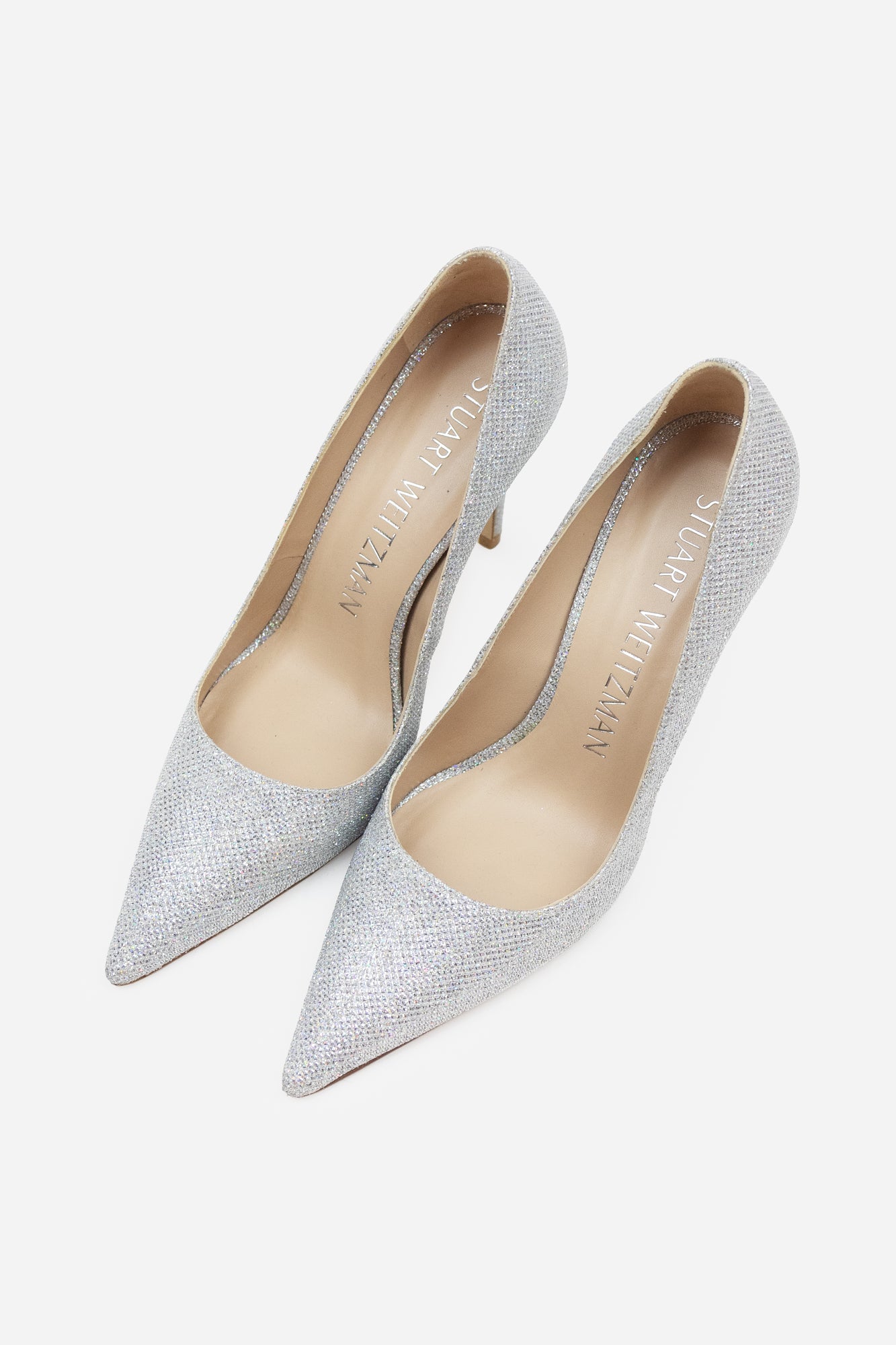 Glitter Pointed-Toe Pumps