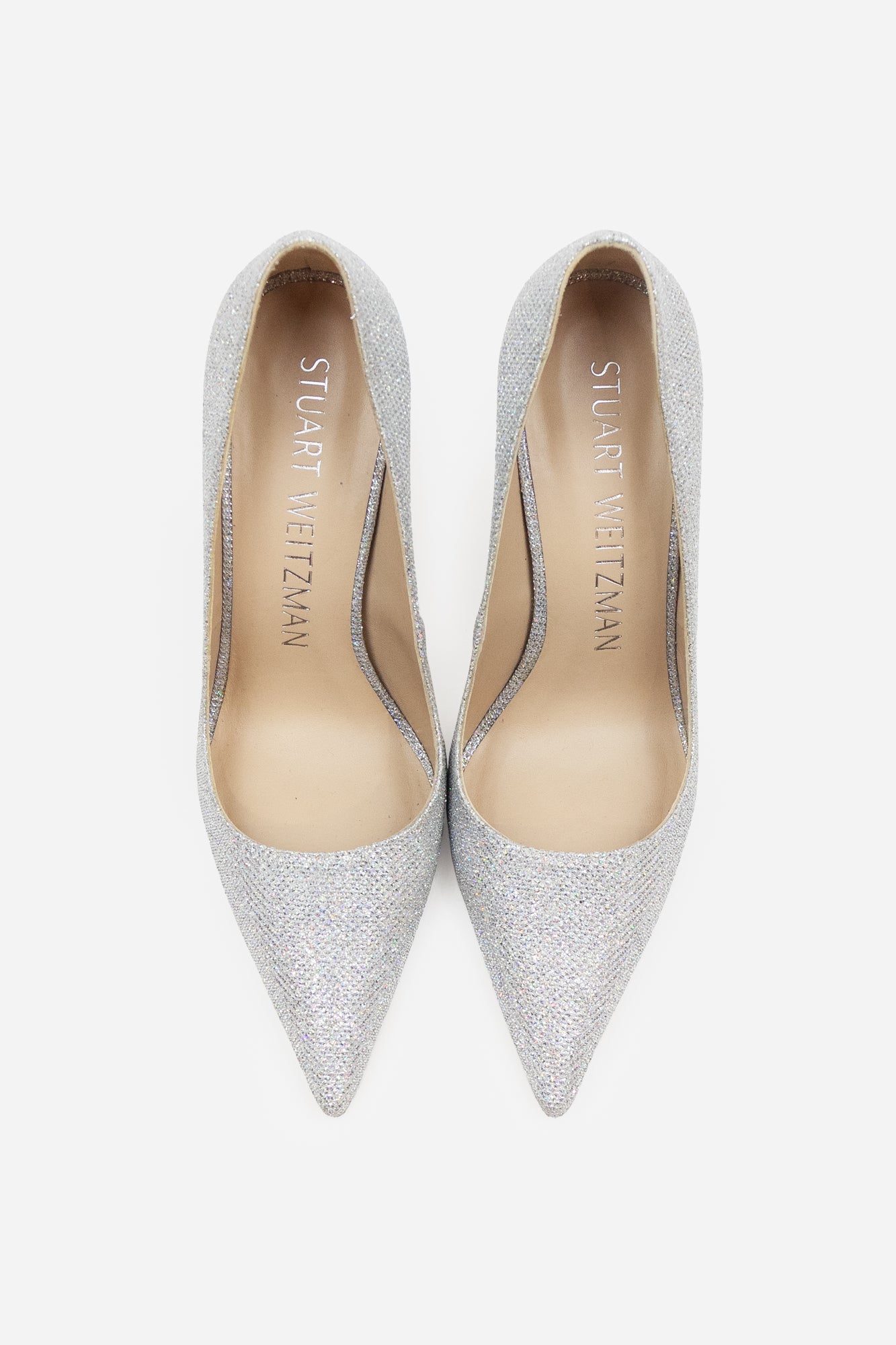 Glitter Pointed-Toe Pumps